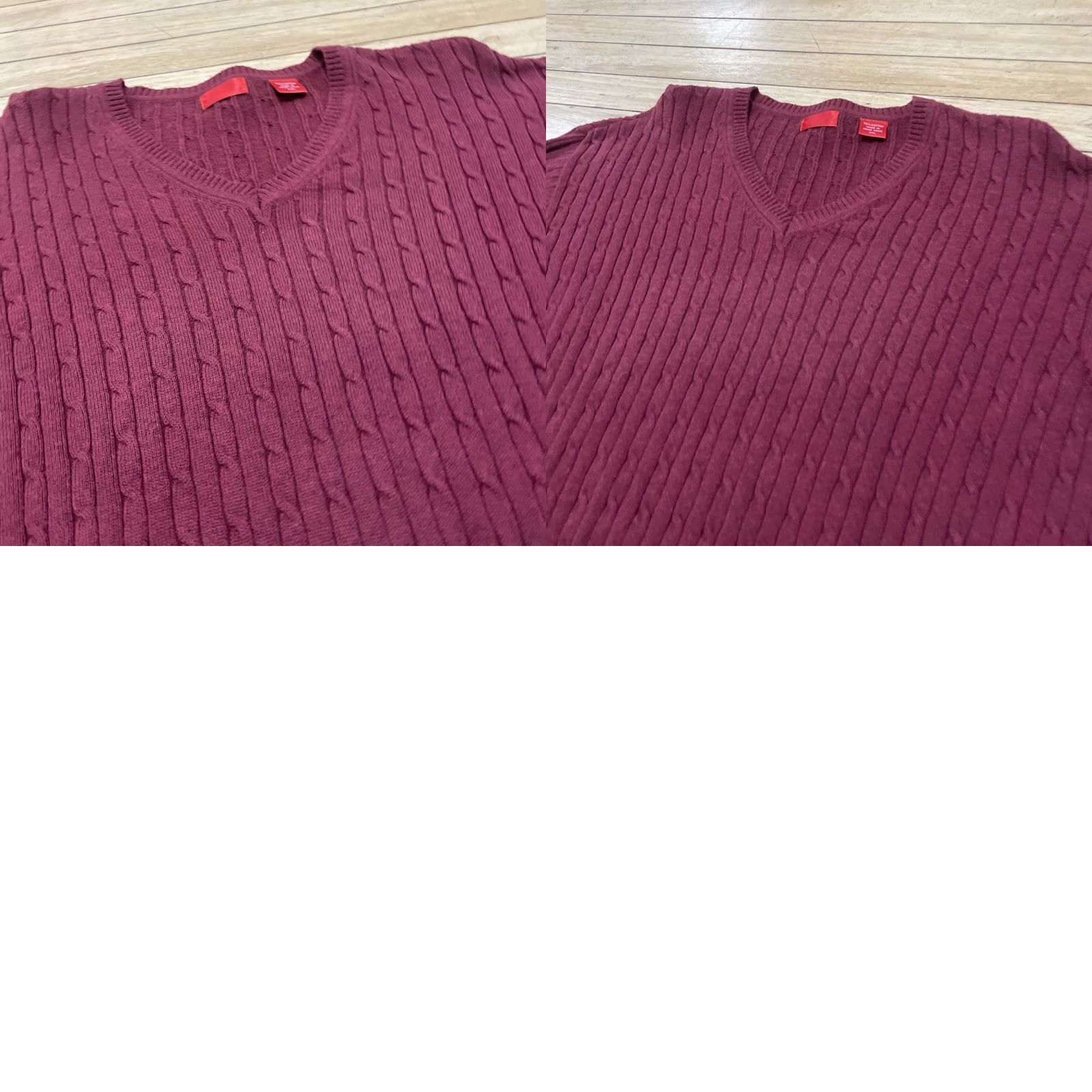 Izod VINTAGE Izod Sweater Men 2XL Cable-Knit V-Neck Maroon Red 80s 90s Old Money Pullover Womens Mens Boys Girls? Size US XXL / EU 58 / 5 - 11 Thumbnail
