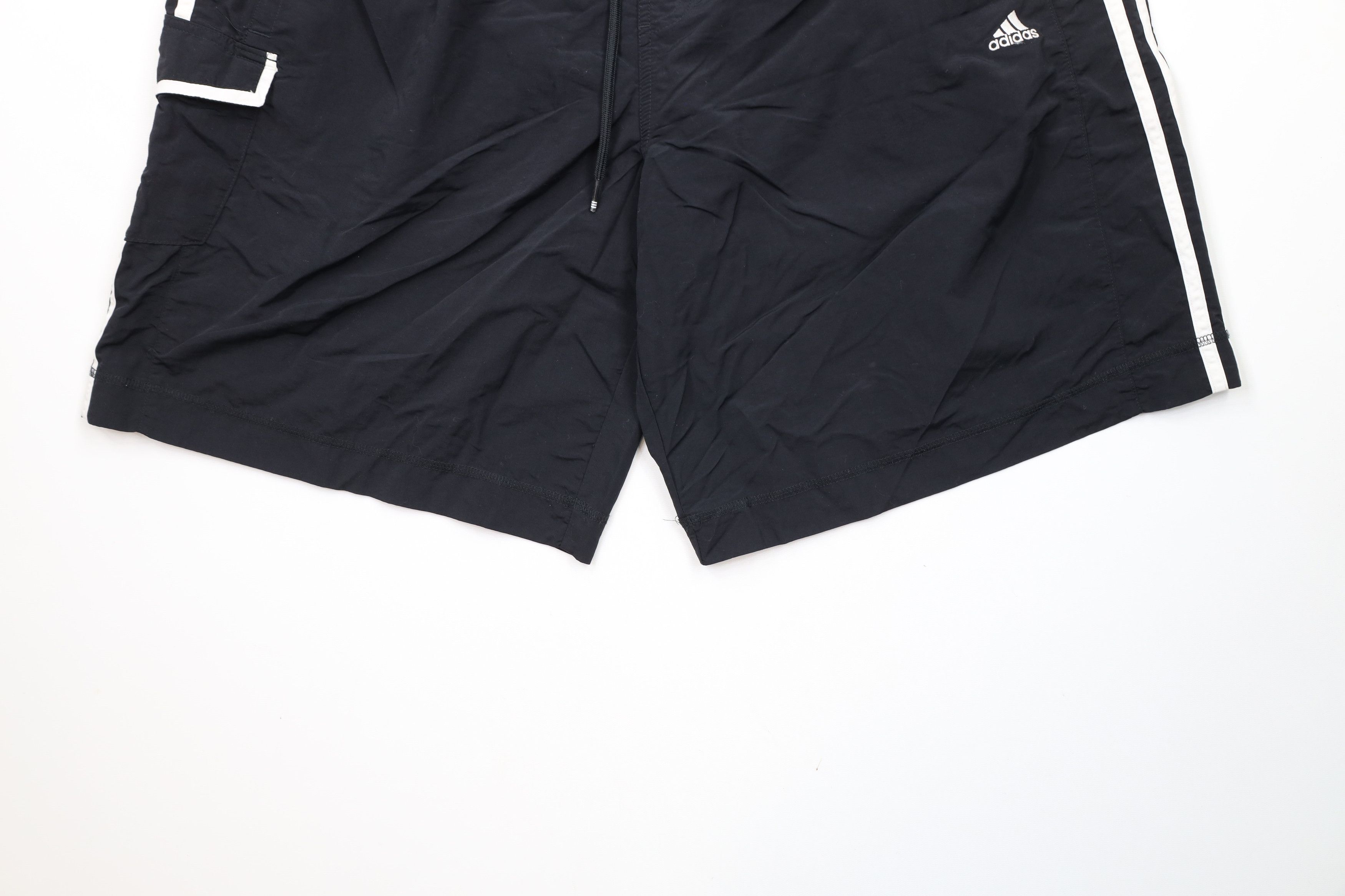Adidas × Vintage Vintage Adidas Spell Out Striped Lined Running Soccer Shorts Size US 38 / EU 54 - 4 Thumbnail