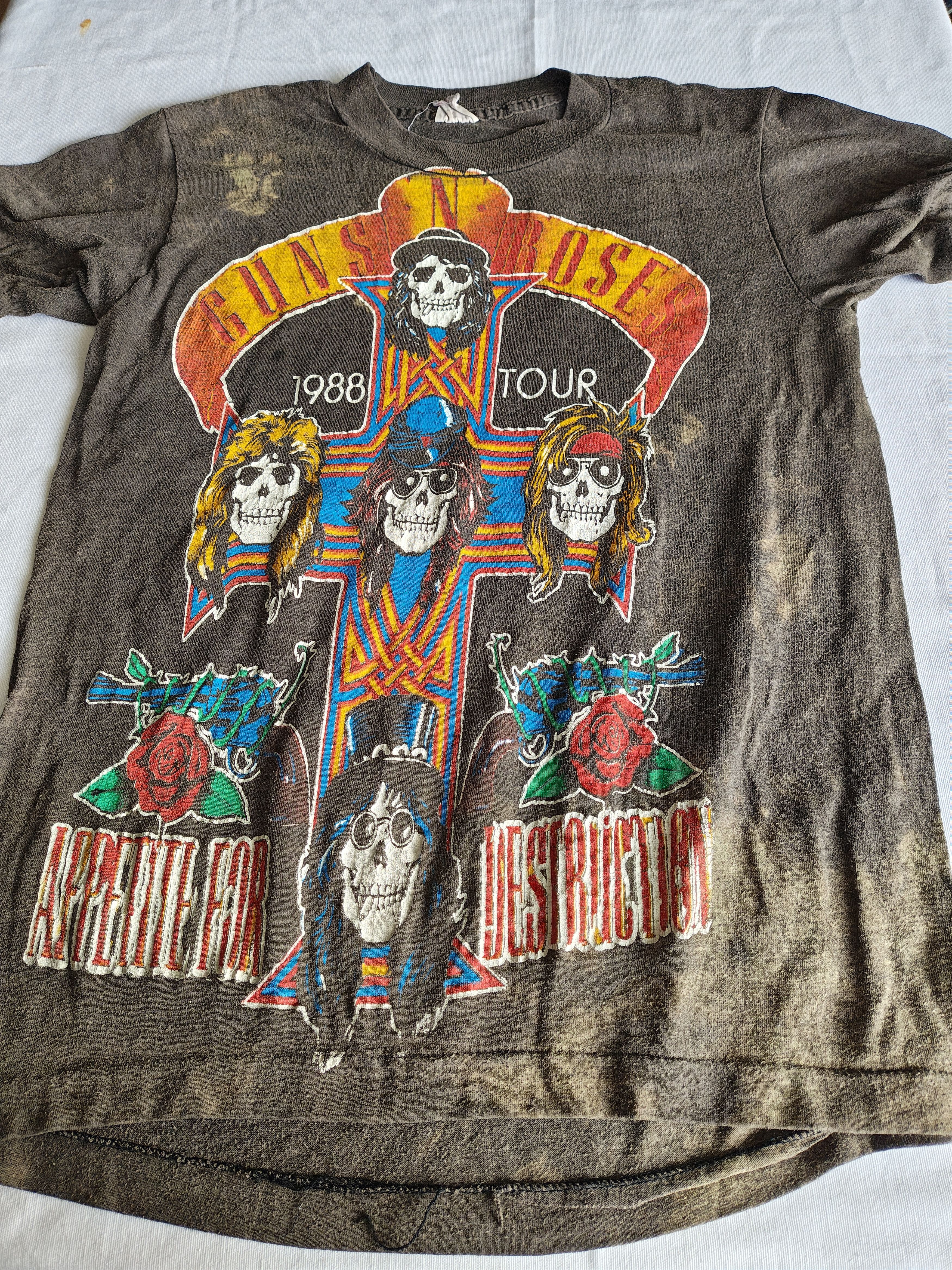 Vintage Vtg 1988 Guns N Roses NJ Summer Jam GNR Paradise City Shirt Size US XS / EU 42 / 0 - 1 Thumbnail