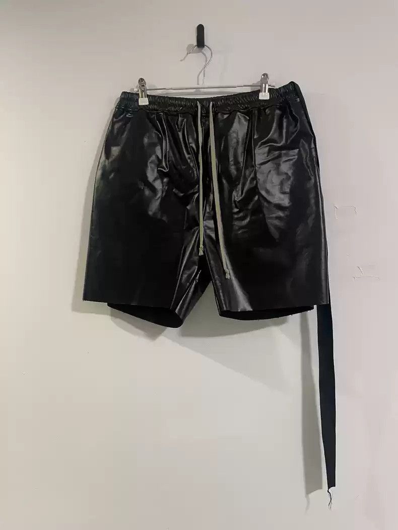 Rick Owens Rick Owens Drkshdw Ribbon Bright Leather Shorts-2505 Size US 30 / EU 46 - 1 Thumbnail