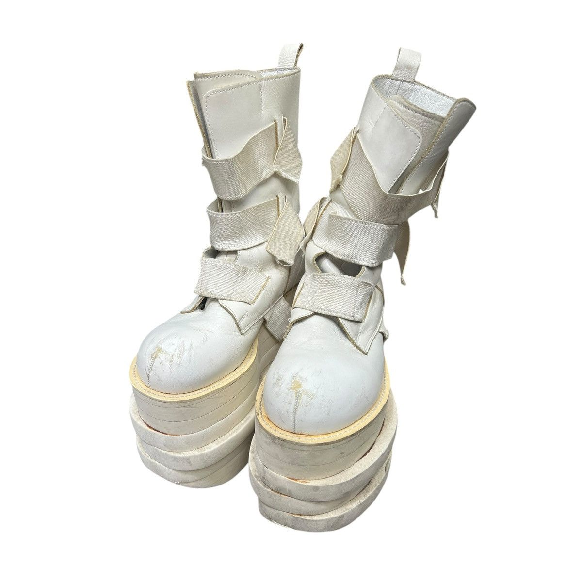 Japanese Brand Koji kuga round toe stacked platforms | Grailed
