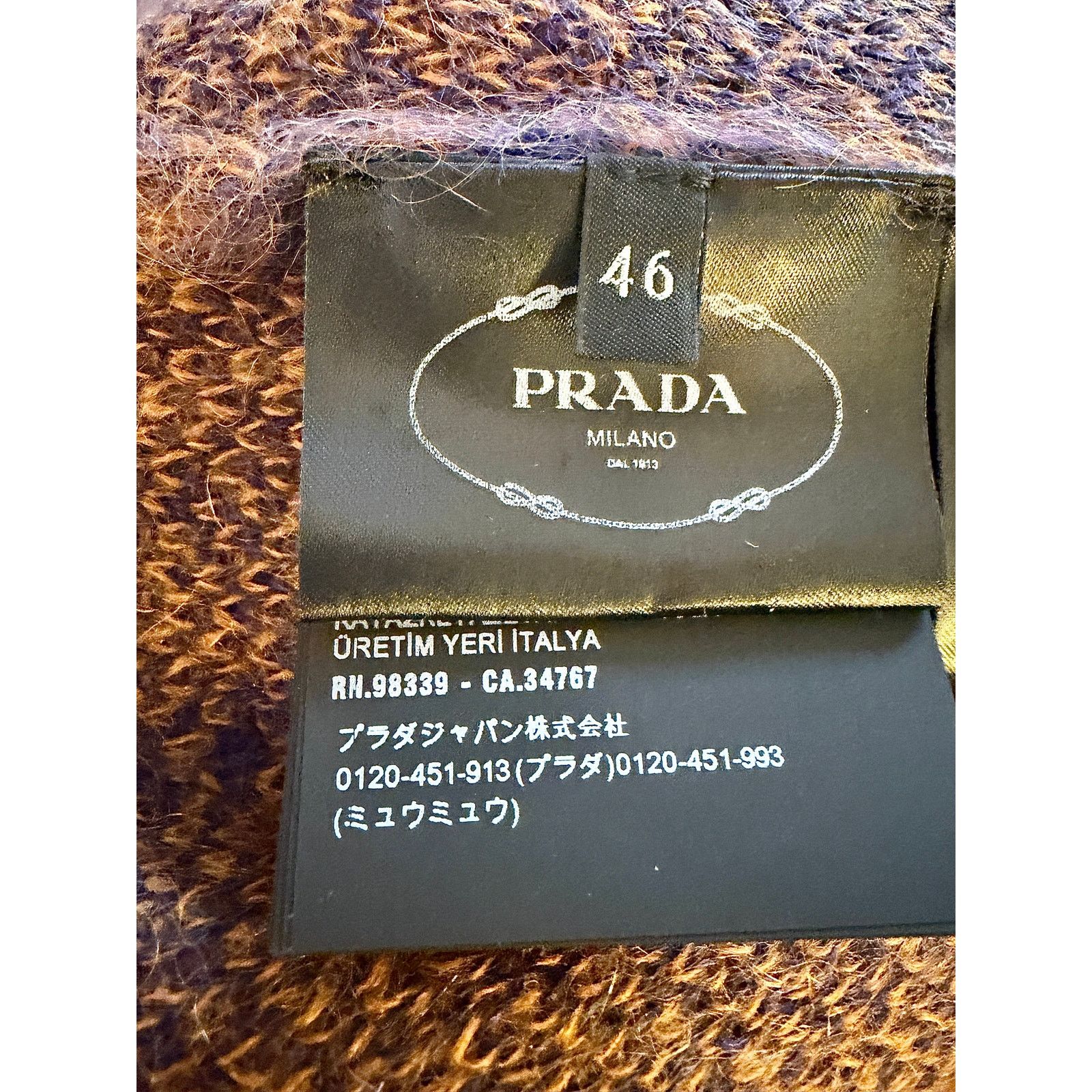 Prada Prada NWT Women's Mohair Polo Multicolor Sweater Size L / US 10 / IT 46 - 6 Thumbnail