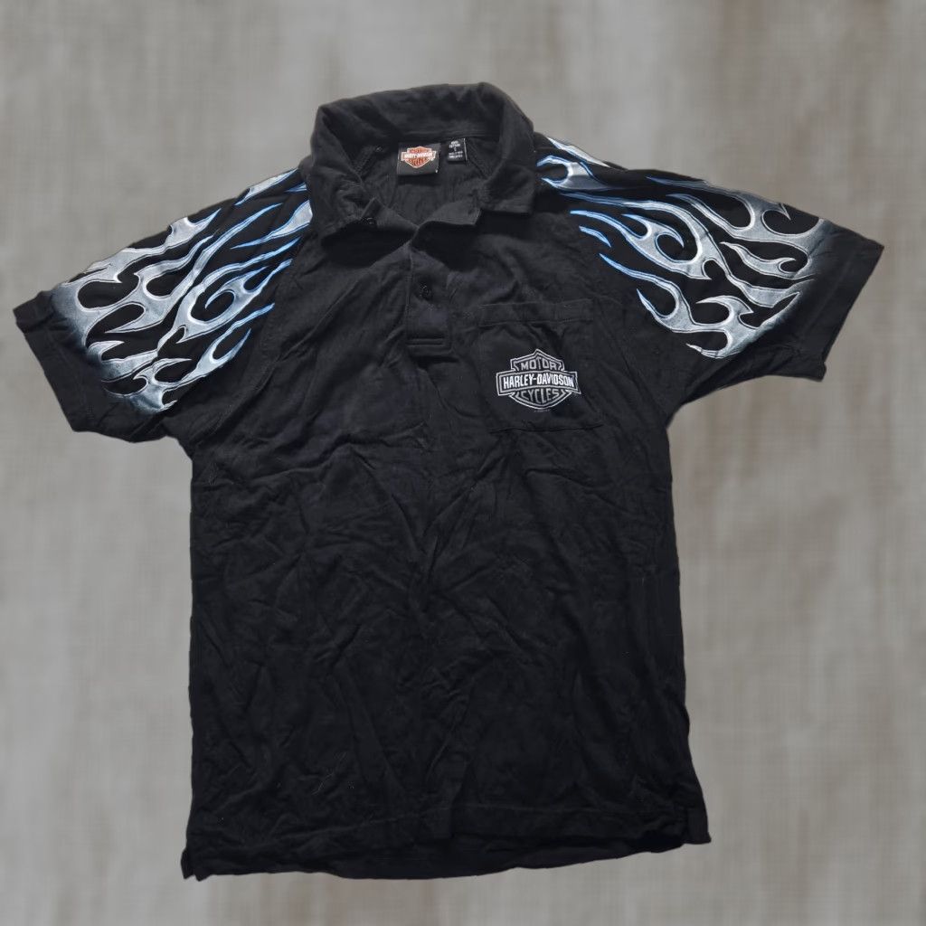 Gildan Gildan Heavy Cotton Shirt Men Black Polo Adult S Small Beach Motorcycle Bike Week Daytona Florida 2020s Logo Size US S / EU 44-46 / 1 - 1 Thumbnail