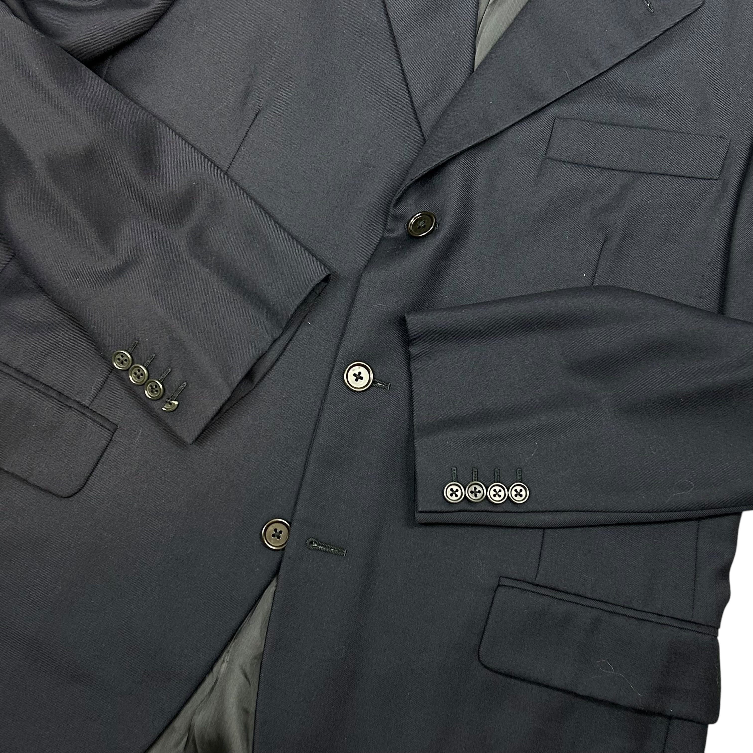 Burberry Burberry London Pure Wool Drop 6 3 Button Blue Blazer 52 Size 42R - 4 Thumbnail