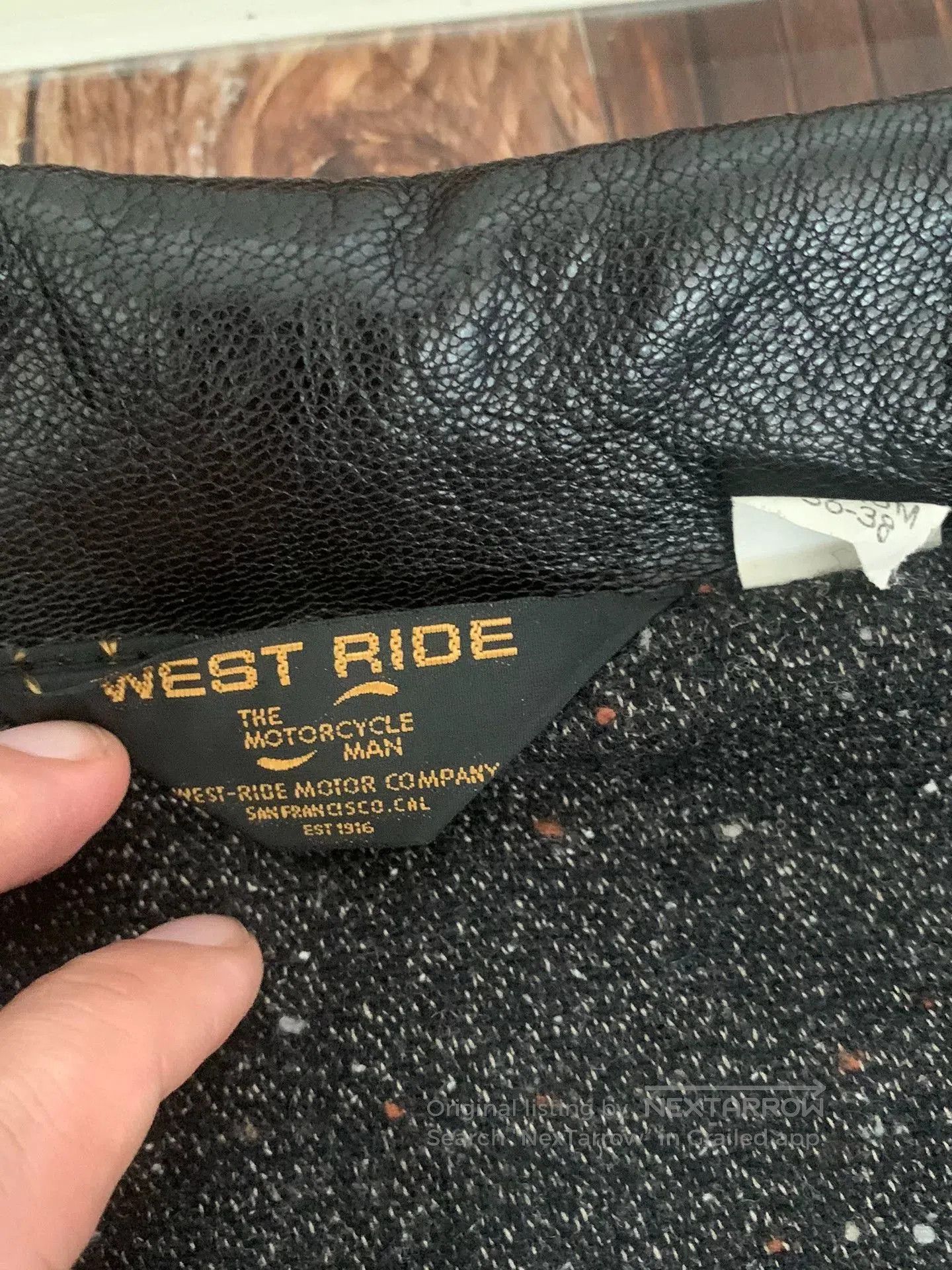 WEST RIDE Westride Black Leather Biker Jacket. Size US M / EU 48-50 / 2 - 8 Thumbnail