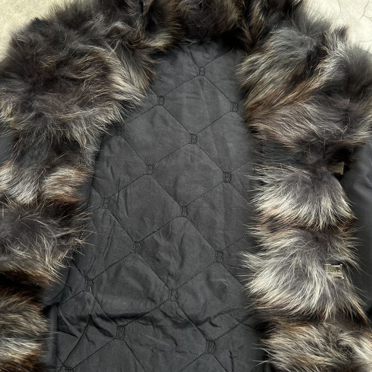 Balmain Vintage Balmain Reversible Monogram Fox Fur Silk Jacket Size US XL / EU 56 / 4 - 6 Thumbnail
