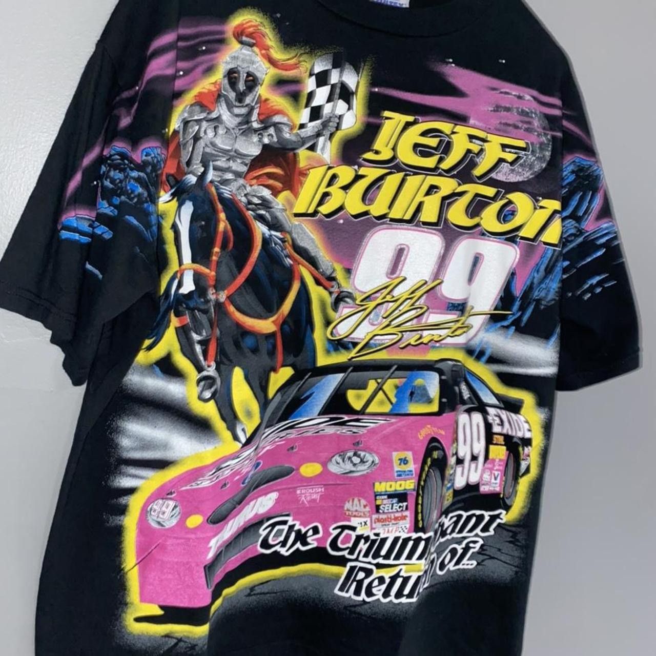 Vintage Jeff Burton vintage 90’s nascar racing tee Size US L / EU 52-54 / 3 - 3 Thumbnail