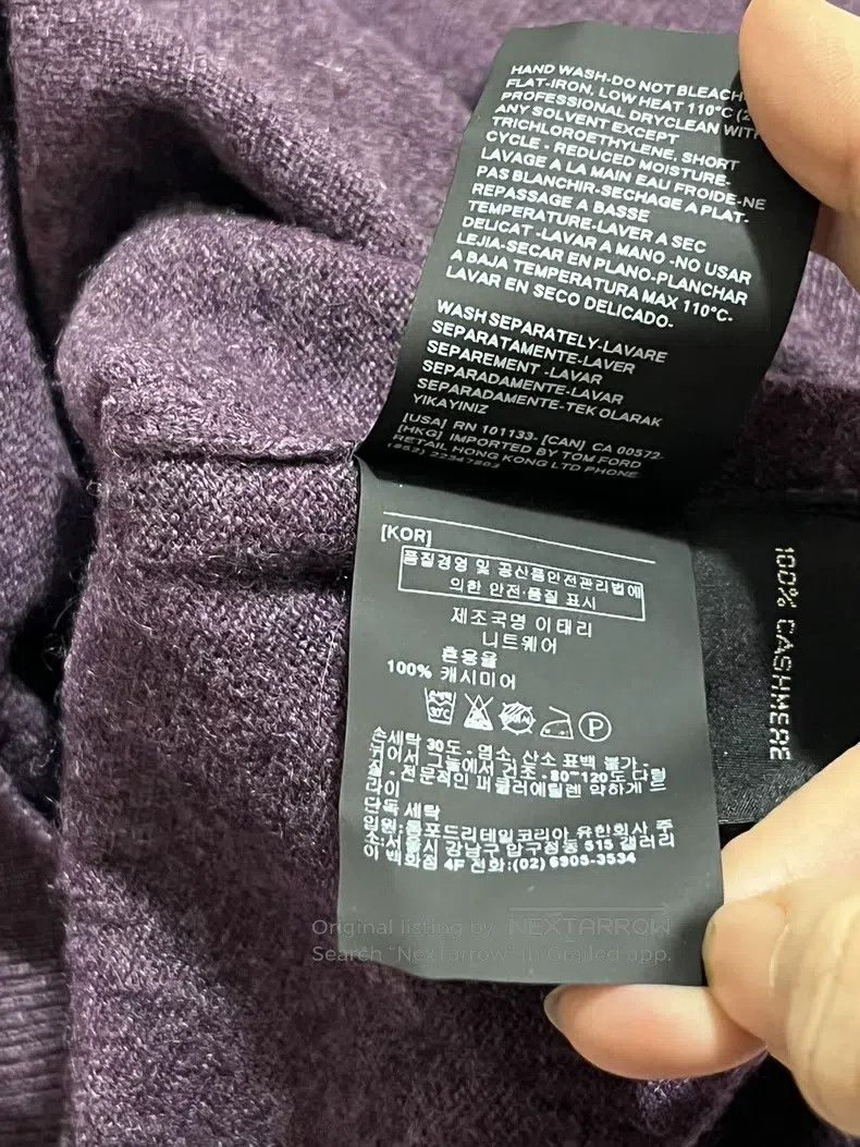 Tom Ford Tom Ford High-Neck Purple Mixed Color Men's Cashmere Sweat Size US S / EU 44-46 / 1 - 4 Thumbnail
