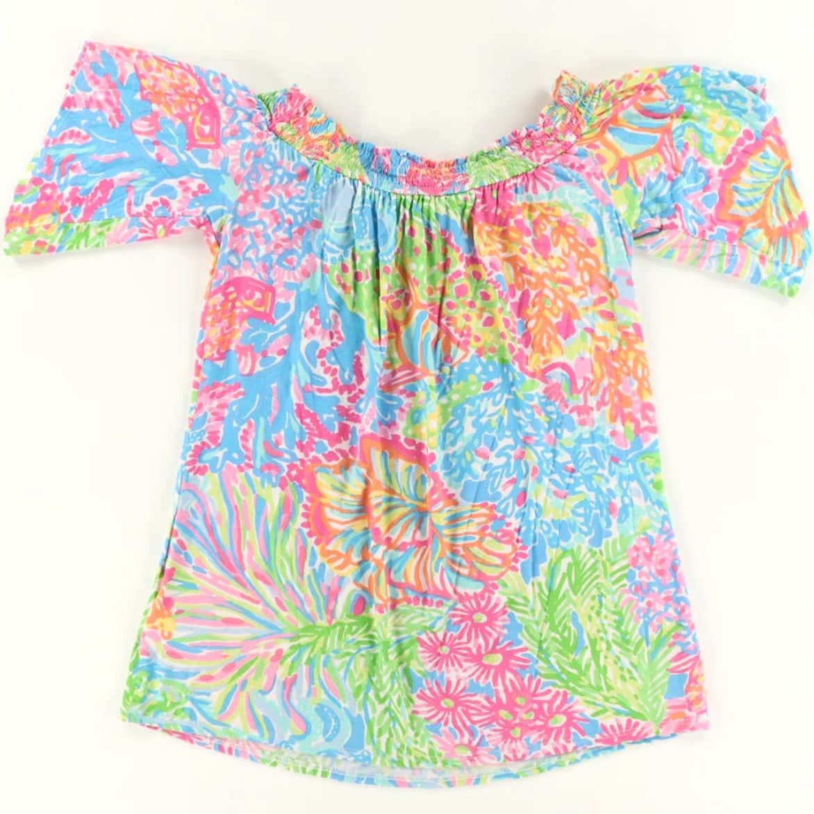 Lilly Pulitzer Lilly Pulitzer Almeria Lovers Coral Stretch All Over Print Top Women's XS Shirt Size XS / US 0-2 / IT 36-38 - 4 Thumbnail