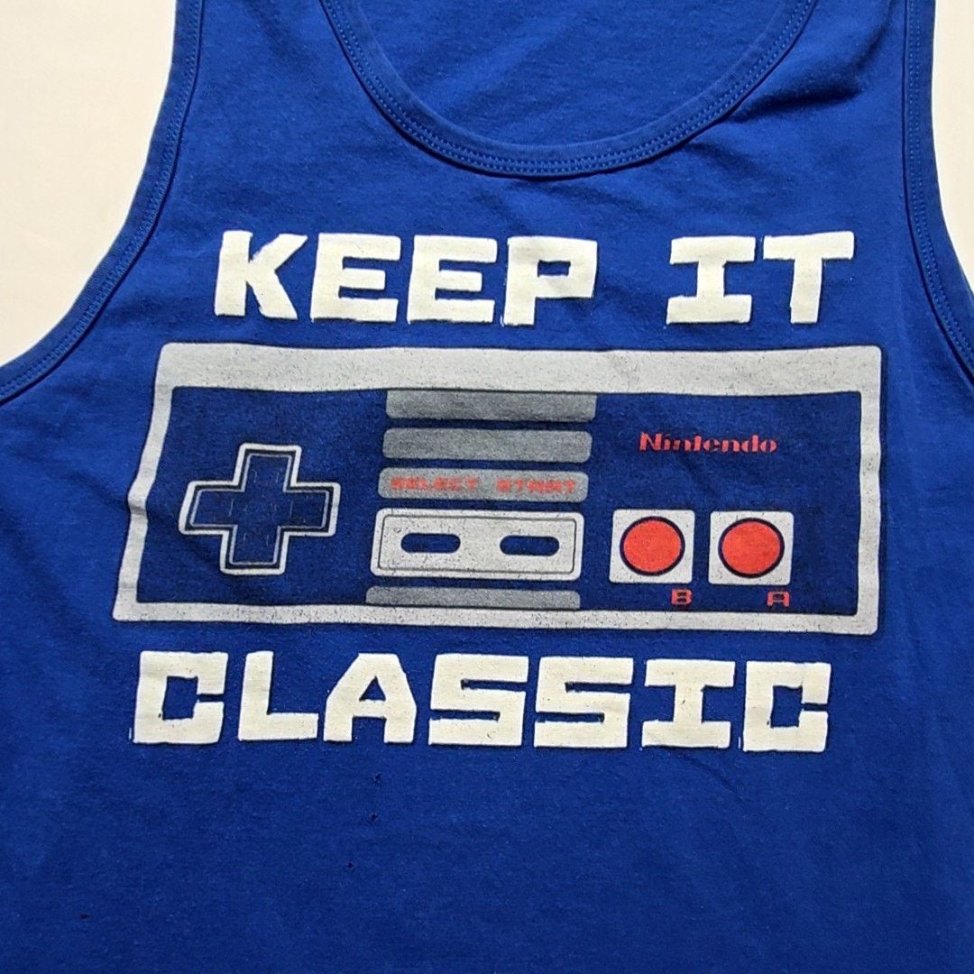 Nintendo Nintendo Keep It Classic Tank Top Blue S Retro Gaming Tank Size US S / EU 44-46 / 1 - 2 Thumbnail