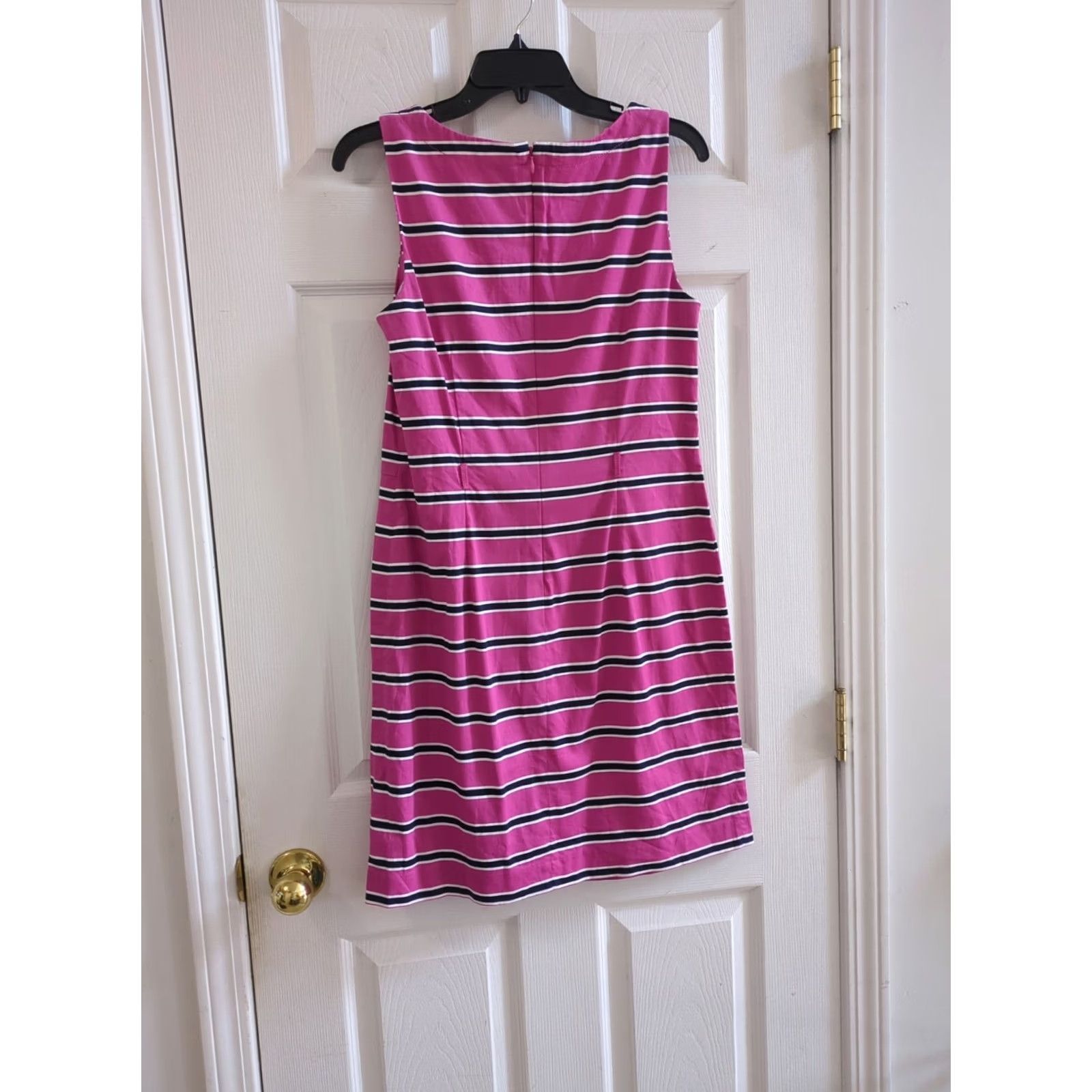 Tommy Hilfiger Tommy Hilfiger Dress Cotton Striped Summer Dress Size 10 Pink Navy White Women's Knee Length Size L / US 10 / IT 46 - 3 Thumbnail