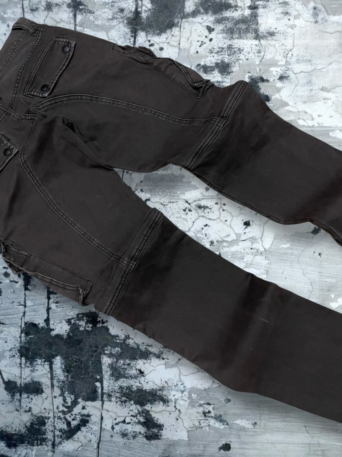 Japanese Brand Vintage 90s Japan Designer Tete Homme Skinny Tactical Cargo Size US 30 / EU 46 - 15 Thumbnail