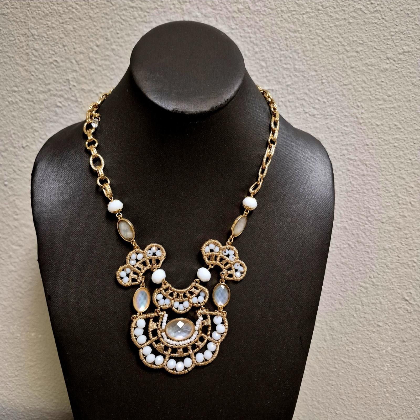 Other Lonna & Lilly Gold-Tone White Bead 28" Frontal Necklace Size ONE SIZE - 3 Thumbnail
