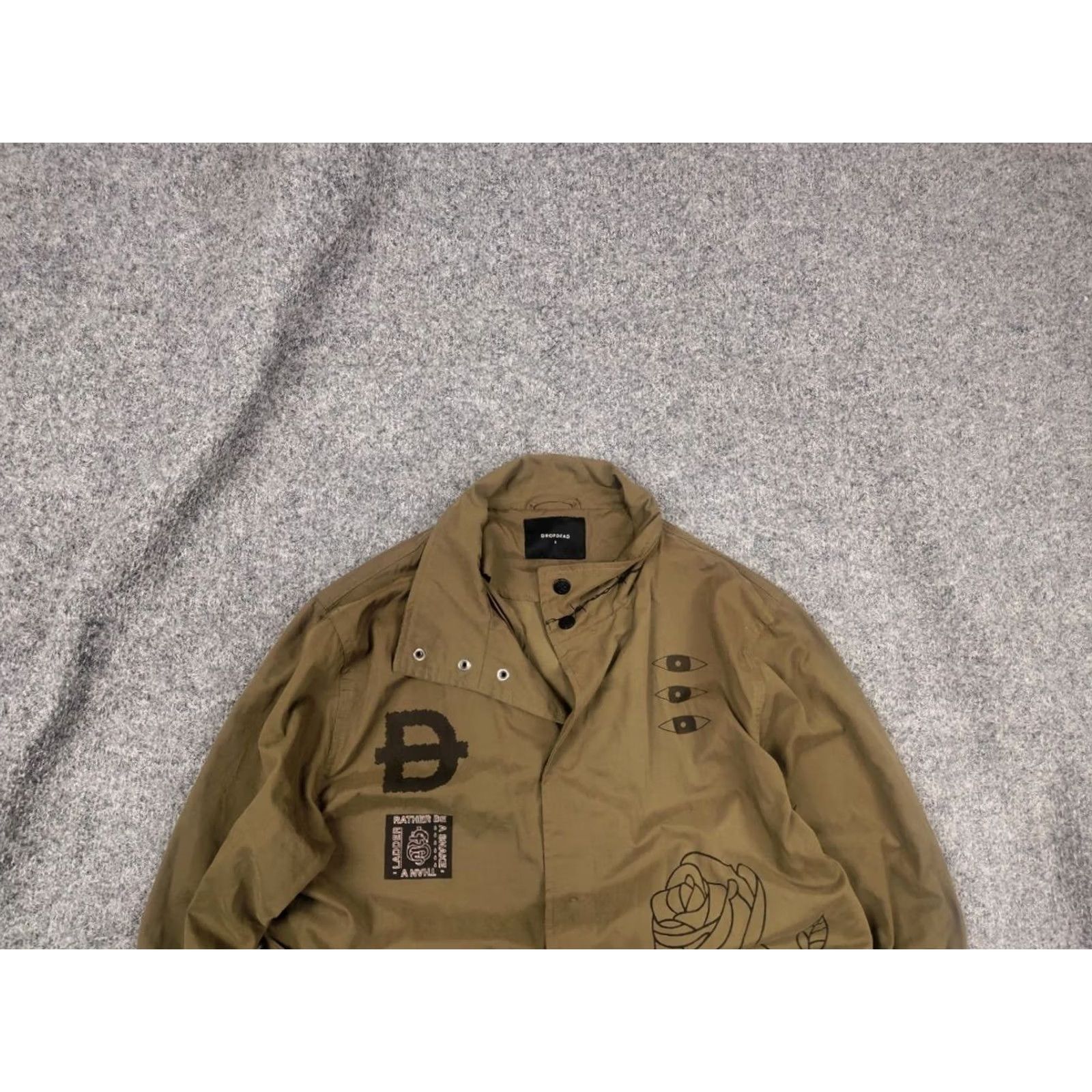 Vintage Drop Dead Clothing Oliver black Logo Overshirt Light Jacket This Cruel World Size US S / EU 44-46 / 1 - 2 Thumbnail
