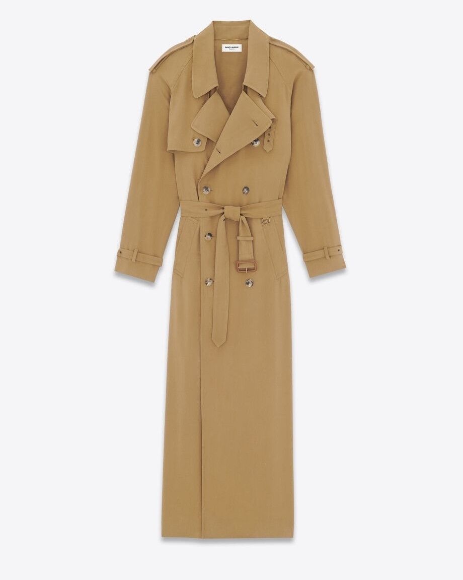 Saint Laurent Paris o1bcso1str1124 Coat in Brown Size M / US 6-8 / IT 42-44 - 3 Thumbnail