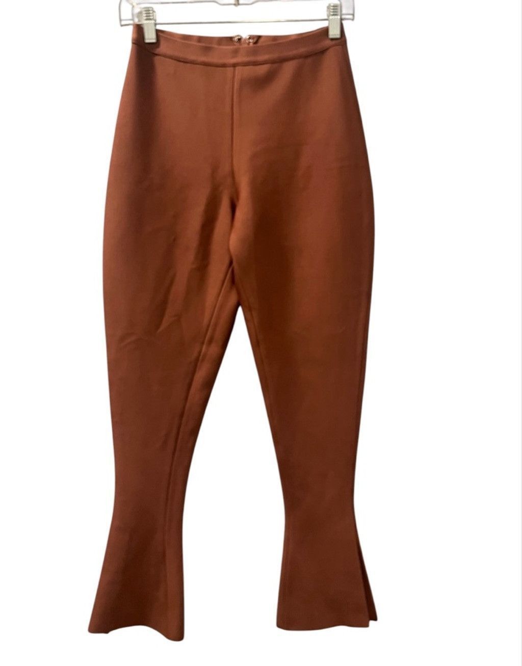 House of CB House of CB Tan High Rise Pintuck Flare Dress Pants Medium Size 26" / US 2 / IT 38 - 1 Thumbnail