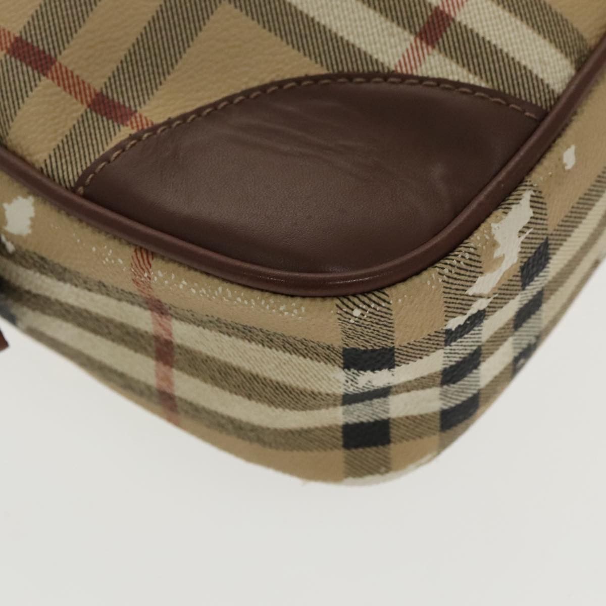 Burberry Burberry Nova Check Hand Bag Pvc Beige Gold Size ONE SIZE - 14 Thumbnail