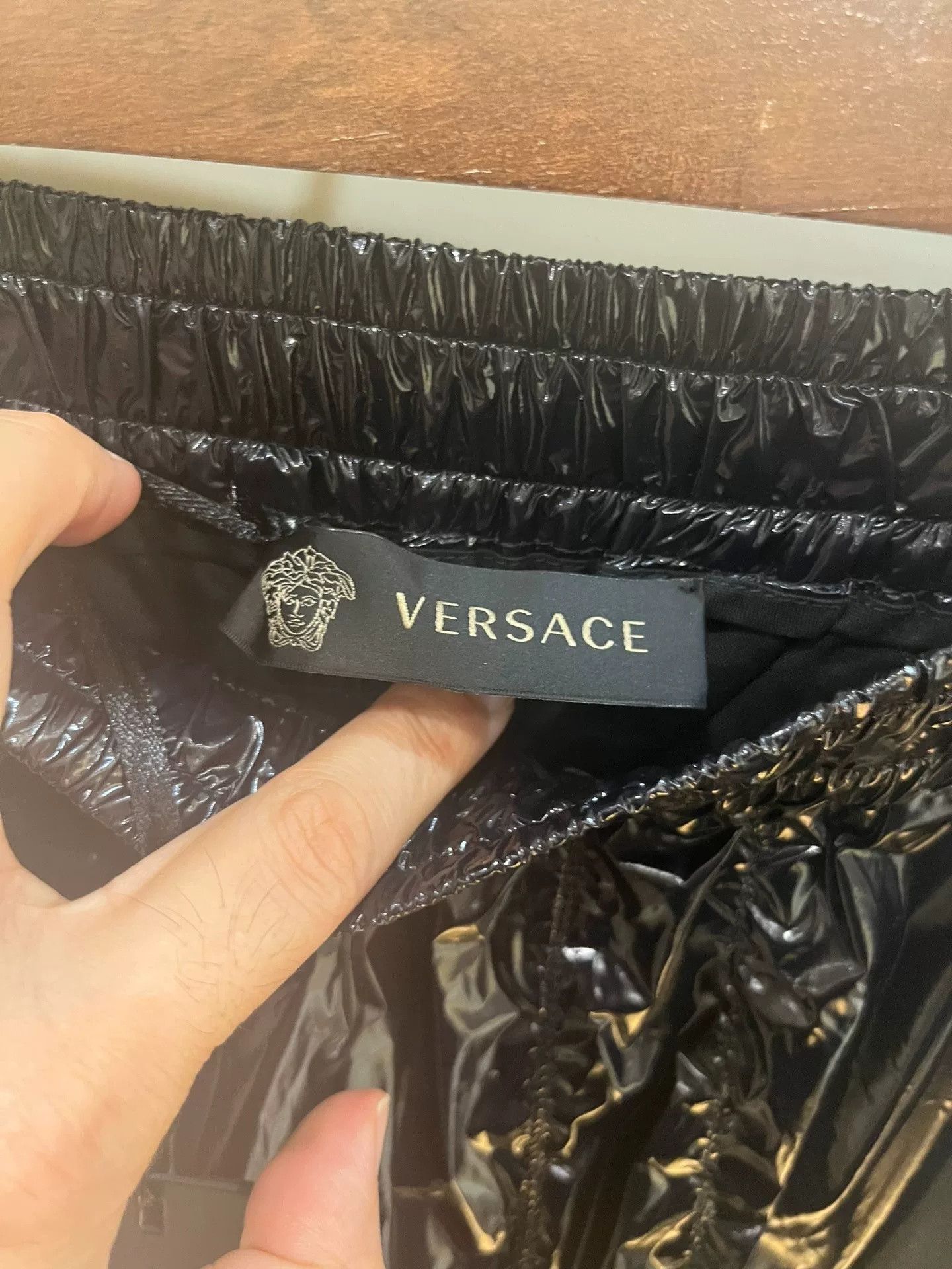 Versace Versace Black Reflective Sports Pants Size US 30 / EU 46 - 2 Thumbnail