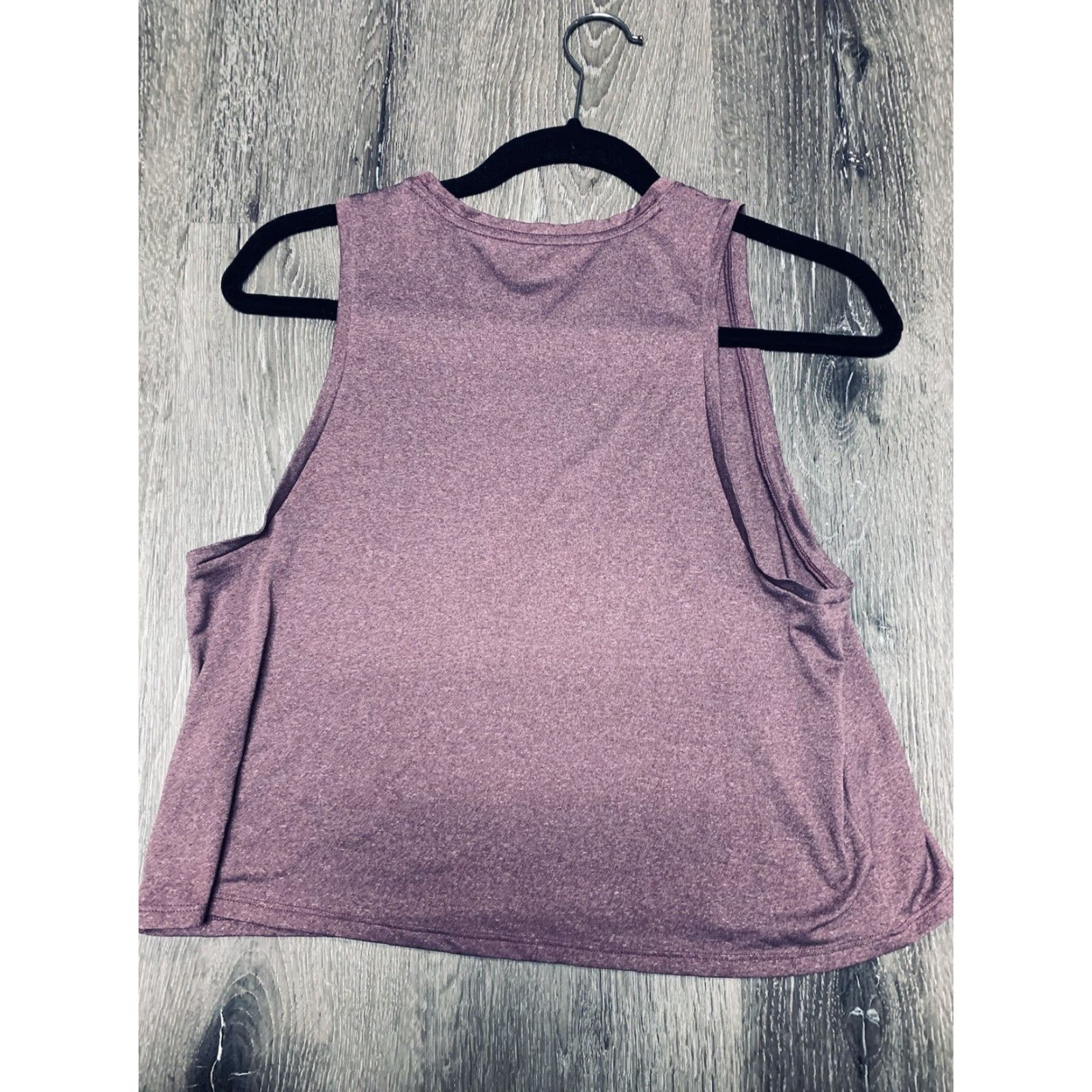 Victoria's Secret Victoria's Secret PINK Cropped Tank Womens Medium Purple Heathered Workout Sleeveless Pullover Activewear Size ONE SIZE - 4 Thumbnail