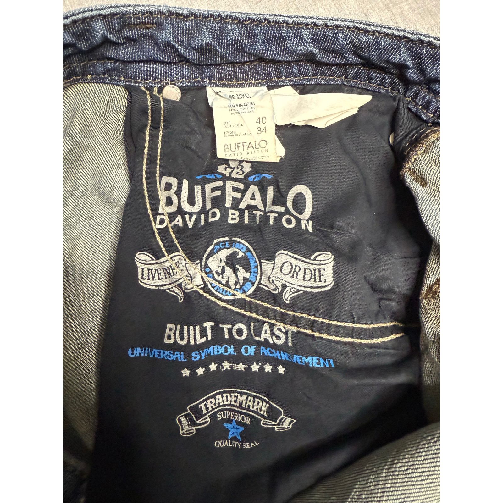 Buffalo David Bitton Buffalo David Bitton Driven Straight Fit Jeans 40x34 Size US 40 / EU 56 - 4 Thumbnail
