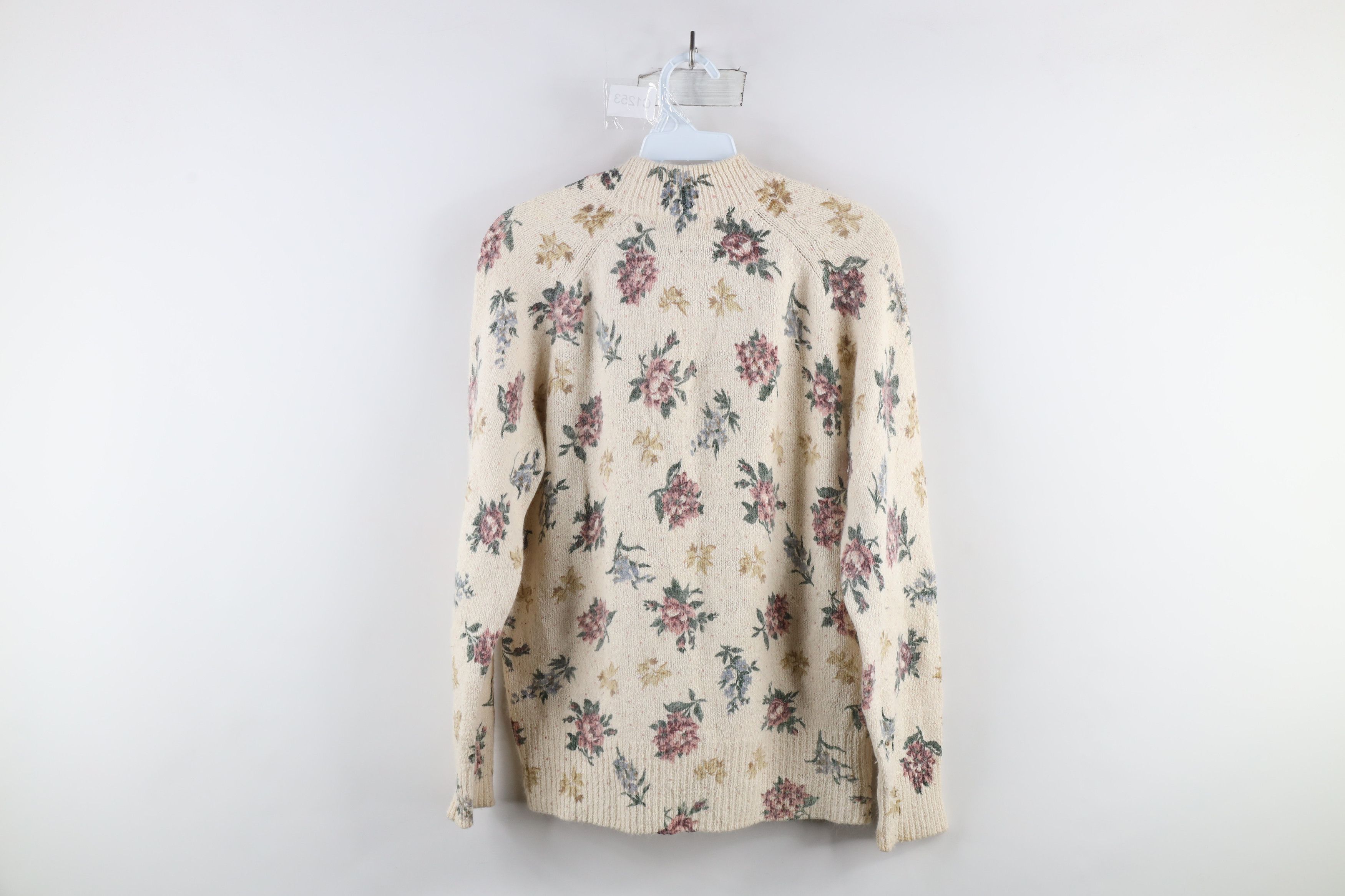 Vintage Vintage 90s Country Primitive Wool Knit Flower Sweater Size M / US 6-8 / IT 42-44 - 7 Thumbnail