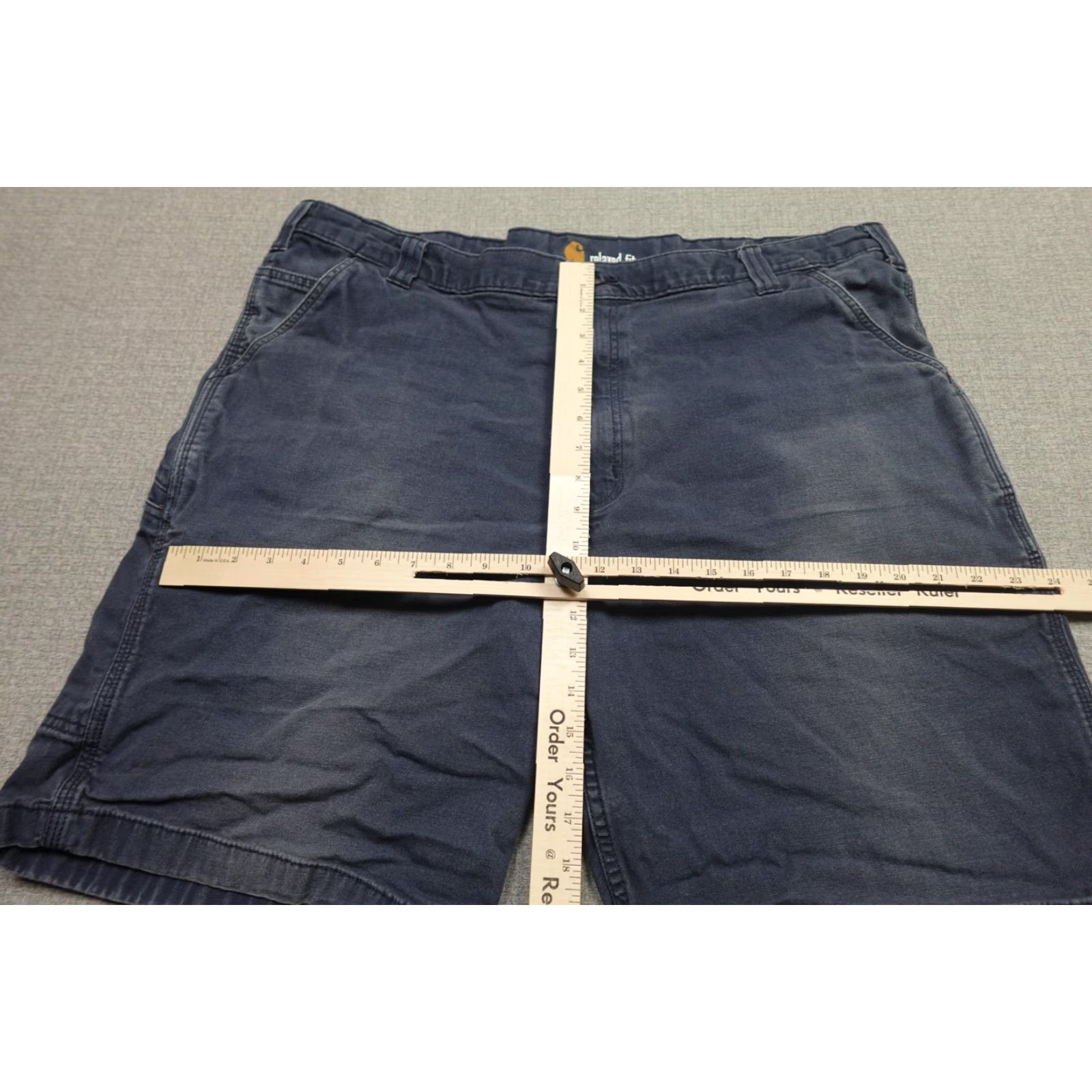 Carhartt Carhartt Shorts Mens 42 Blue Canvas Relaxed Fit Stretch Workwear Casual, 11 in Inseam, Cargo/Chino Style Size US 42 / EU 58 - 5 Thumbnail