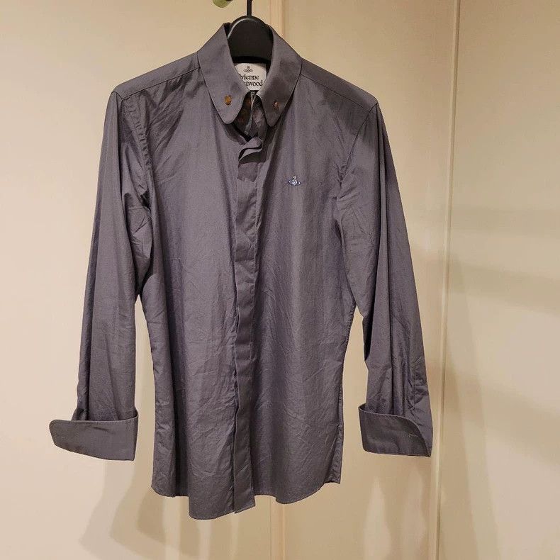 Vivienne Westwood Gray three button cotton shirt