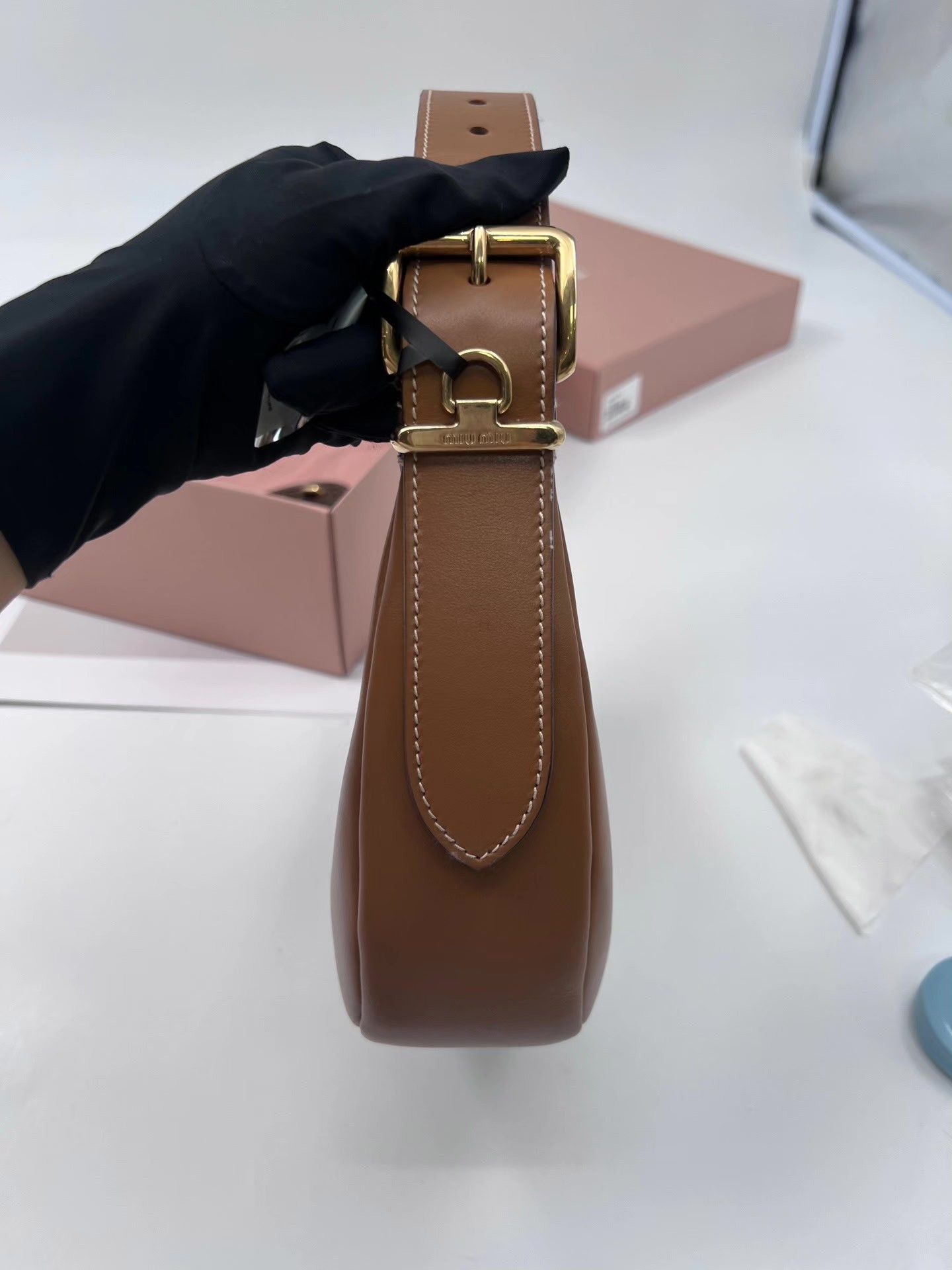 Miu Miu Miu Miu Brown Hobo Bag Size ONE SIZE - 6 Thumbnail