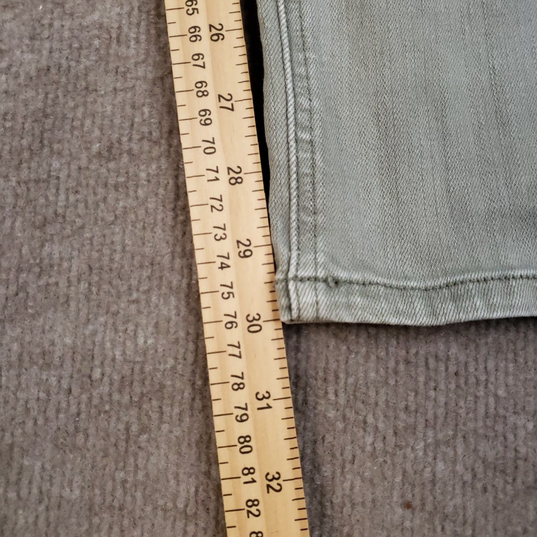Marine Layer Marine Layer Jeans Mens 29x30 Green Slim Straight Stretch Cotton Size US 29 - 3 Thumbnail