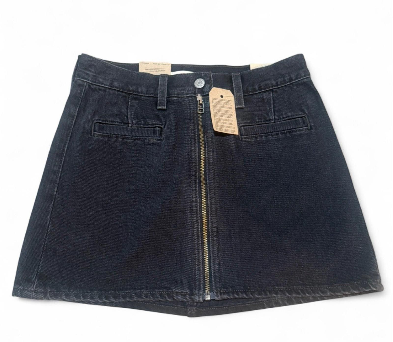 Levi's Levi's Moto Icon Skirt Zipper Front Denim Mini sz 25 NWT Size 30" / US 8 / IT 44 - 1 Thumbnail