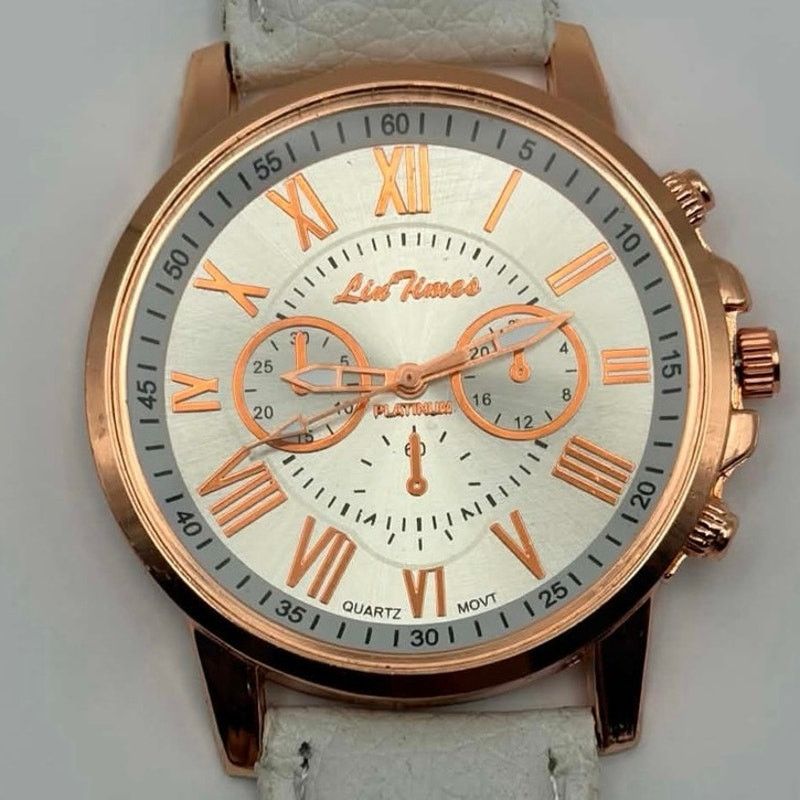 Other Rose Gold & White Lin Times Men’s Watch Size ONE SIZE - 3 Thumbnail