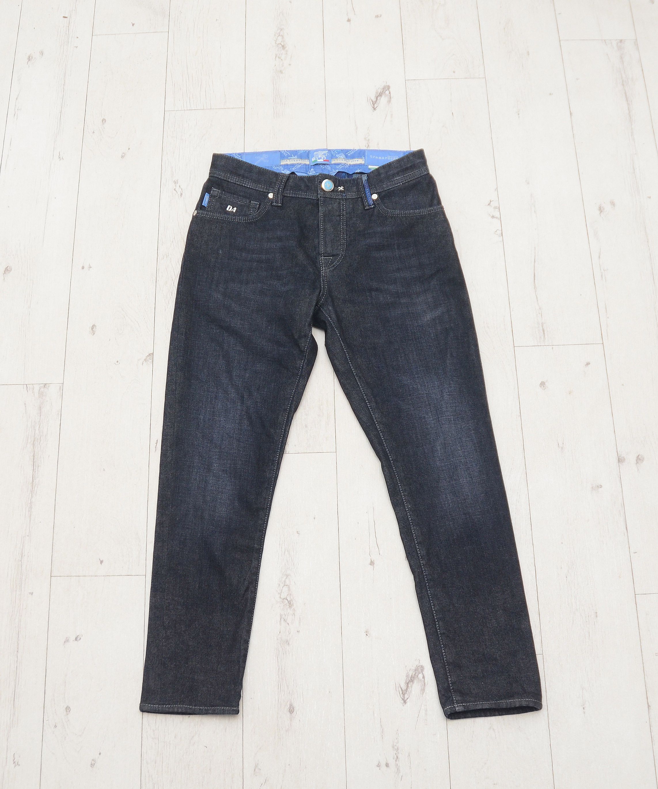 Designer Sartoria Tramarossa Leonardo Italian Jeans Dark Gray Pants Size US 30 / EU 46 - 2 Thumbnail