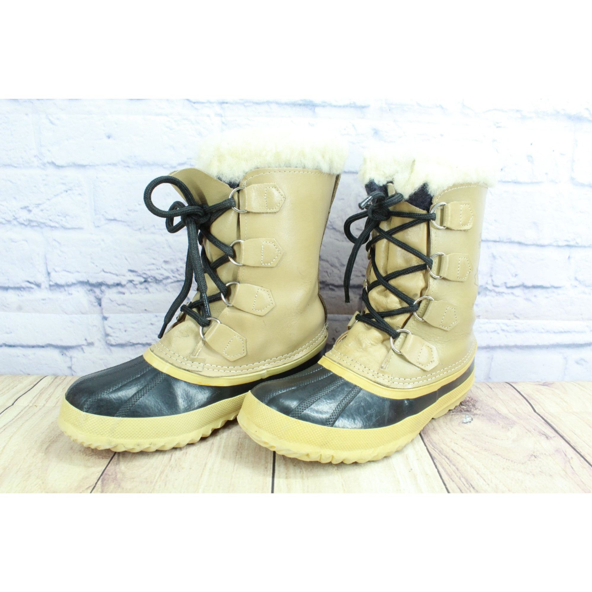 SOREL Sorel Manitou Shearling Winter Boots Cream Leather Size 5 Size US 5 / IT 35 - 2 Thumbnail