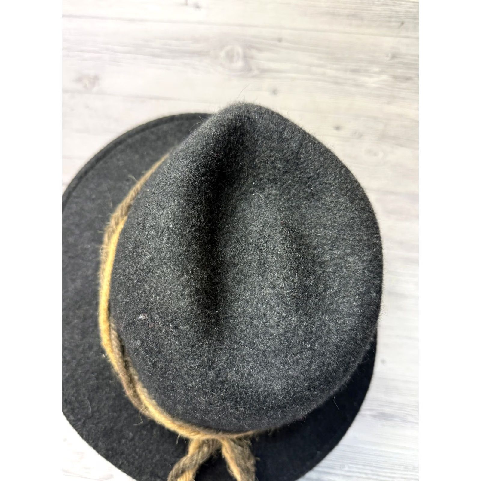 Folk Vintage Faustmann Germany Kreuzer Folk Hat Black size 54cm Size ONE SIZE - 6 Thumbnail