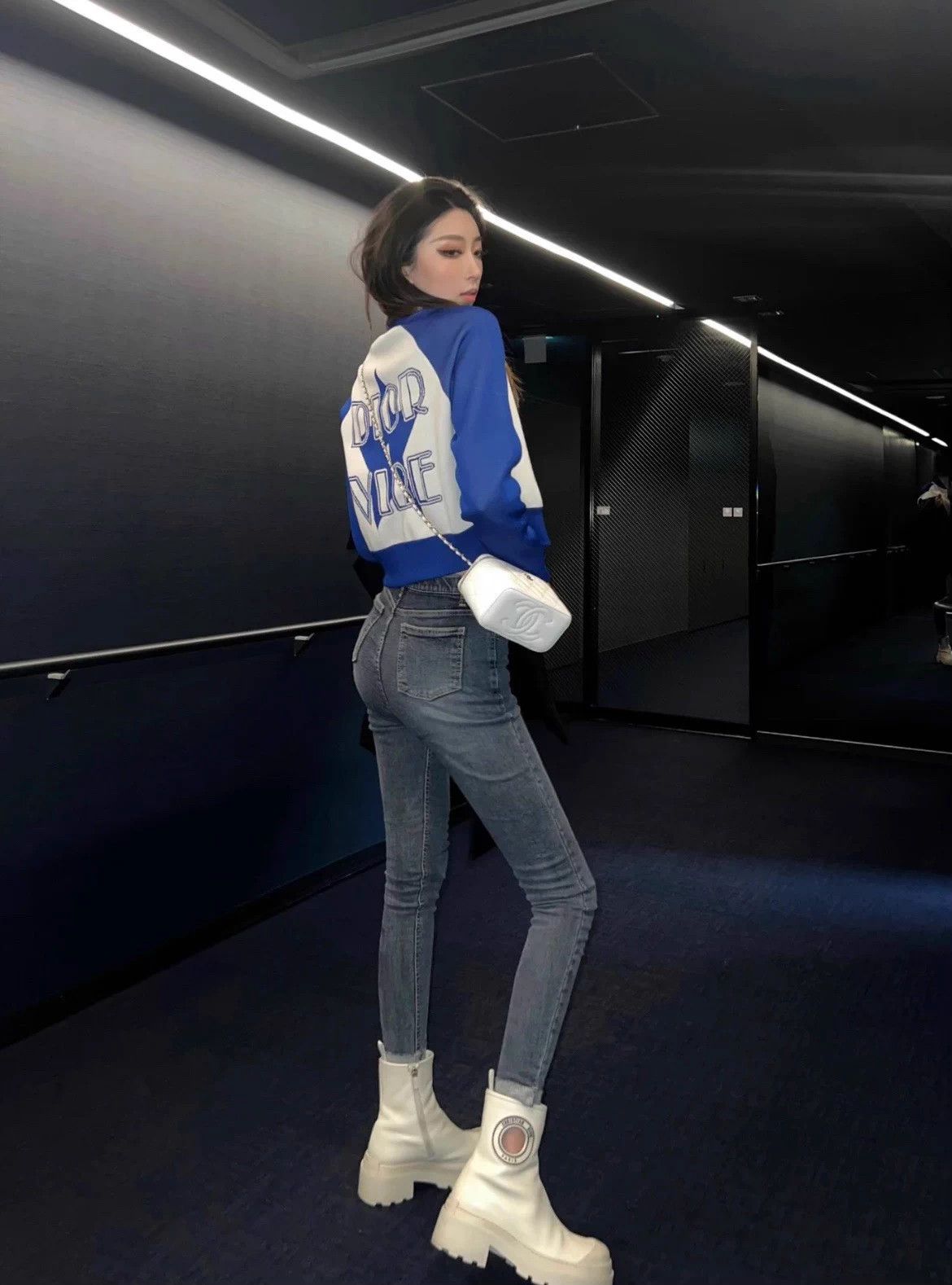 Dior DIOR Blue & White Colorblock Short Jacket Size 40 Size S / US 4 / IT 40 - 7 Thumbnail