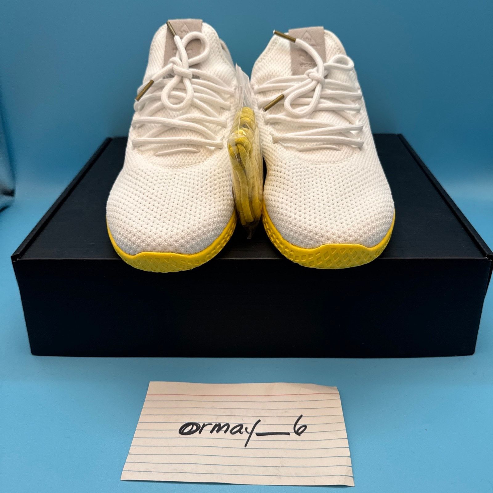 Adidas × Pharrell adidas Pharrell x Tennis Hu Yellow m8 w9.5 Size US 8 / EU 41 - 4 Thumbnail