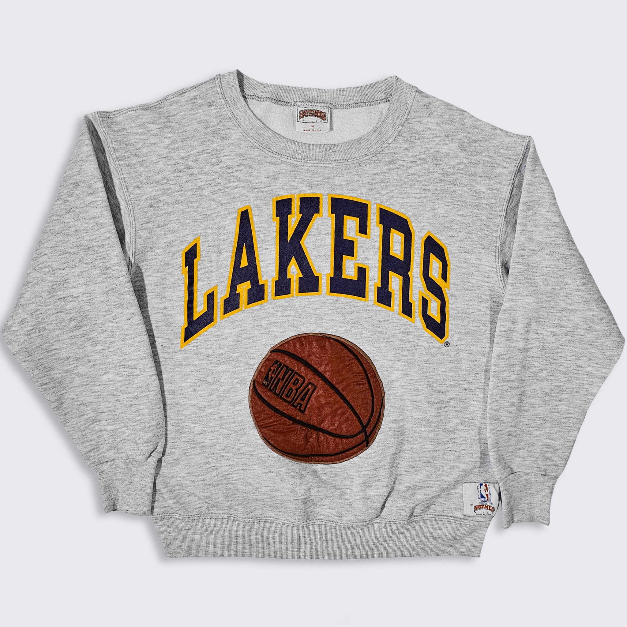 NBA Los Angeles Lakers Vintage 90s Nutmeg Mills Sweatshirt Size US M / EU 48-50 / 2 - 1 Thumbnail