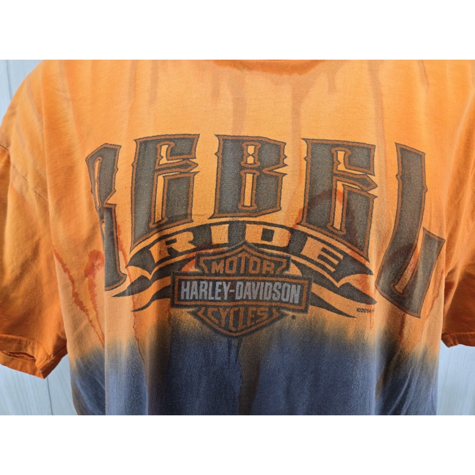 Harley Davidson Harley-Davidson T-Shirt Men’s Tie Dye Panama City Florida Size XL Orange Gray Size US XL / EU 56 / 4 - 3 Thumbnail