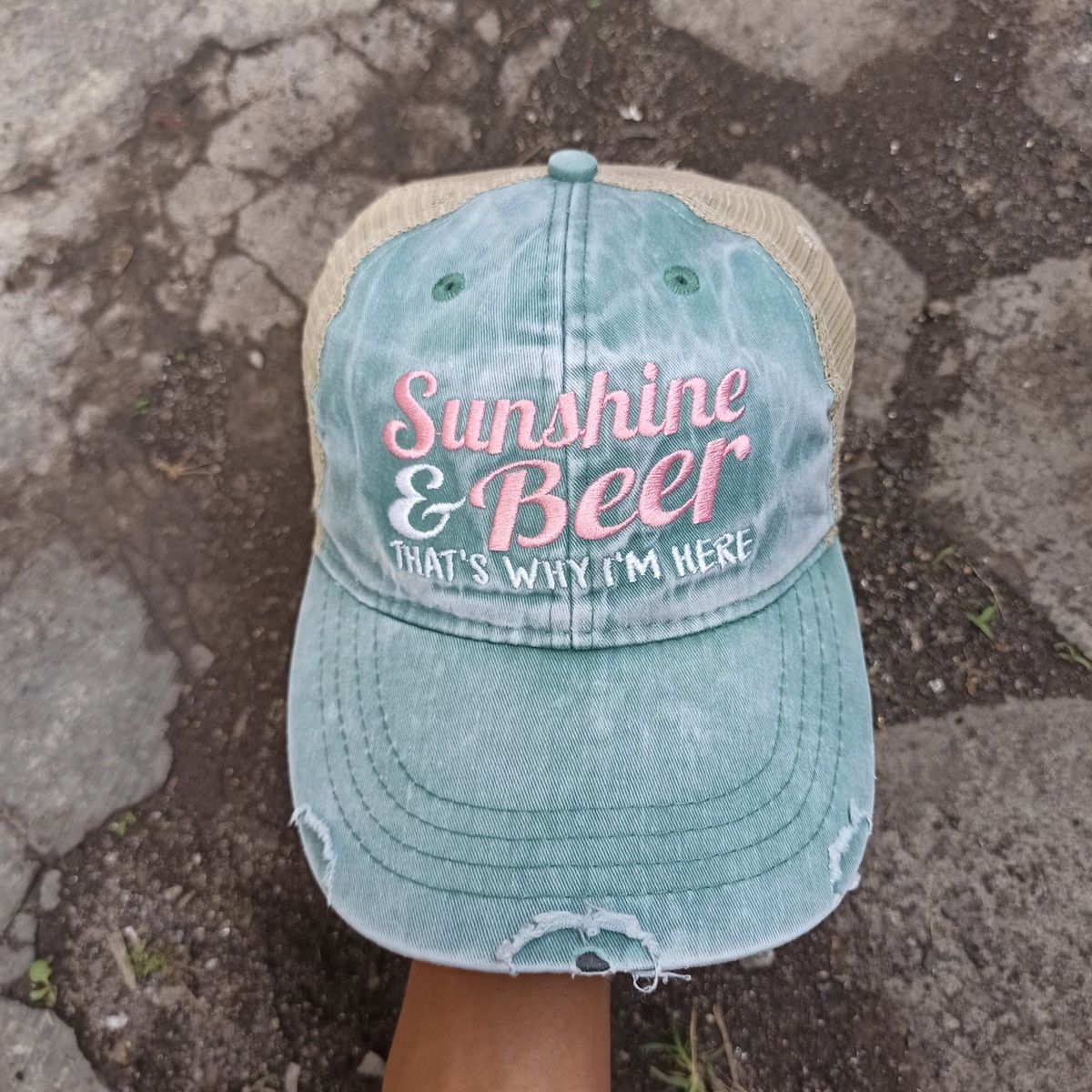 14th Addiction SICK wash distresses hat sunshine & beer Size ONE SIZE - 3 Thumbnail