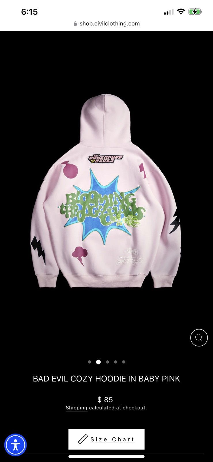 Civil Regime CIVIL REGIME POWER PUFF GIRLS BAD EVIL COZY HOODIE SIZE XL Size US XL / EU 56 / 4 - 2 Thumbnail