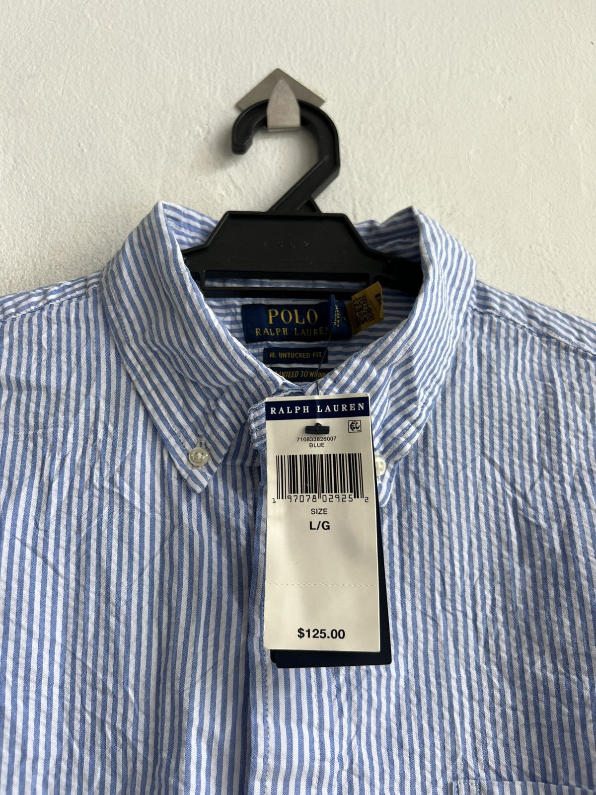 Polo Ralph Lauren RP$125 NWT Polo Ralph Lauren Seersuker Striped Oxford Shirt Size US L / EU 52-54 / 3 - 6 Thumbnail