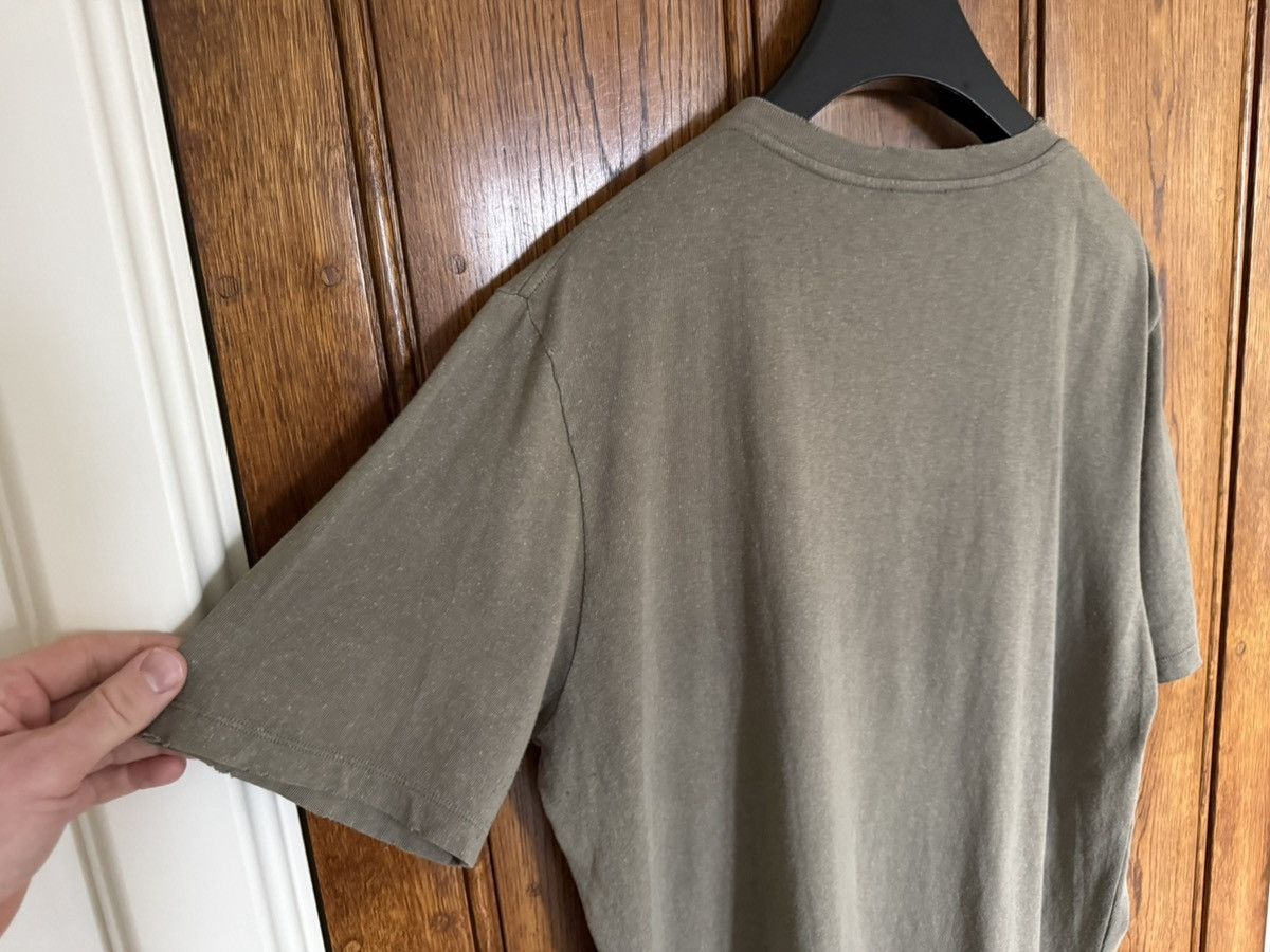 Saint Laurent Paris SS19 Saint Laurent Rive Gauche logo khaki T shirt grail Size US XL / EU 56 / 4 - 14 Thumbnail