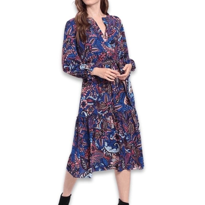 Other London Times ALine Dress Boho Belted Waist Multicolor 6 NWOT Size M / US 6-8 / IT 42-44 - 1 Thumbnail