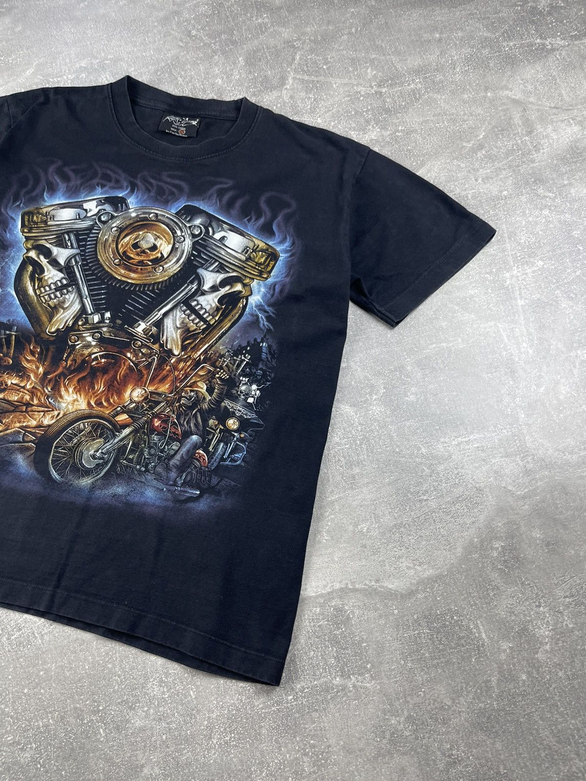 Band Tees × Vintage Vintage 00s Black Demon Biker Devil Rock Cotton Size US M / EU 48-50 / 2 - 2 Thumbnail