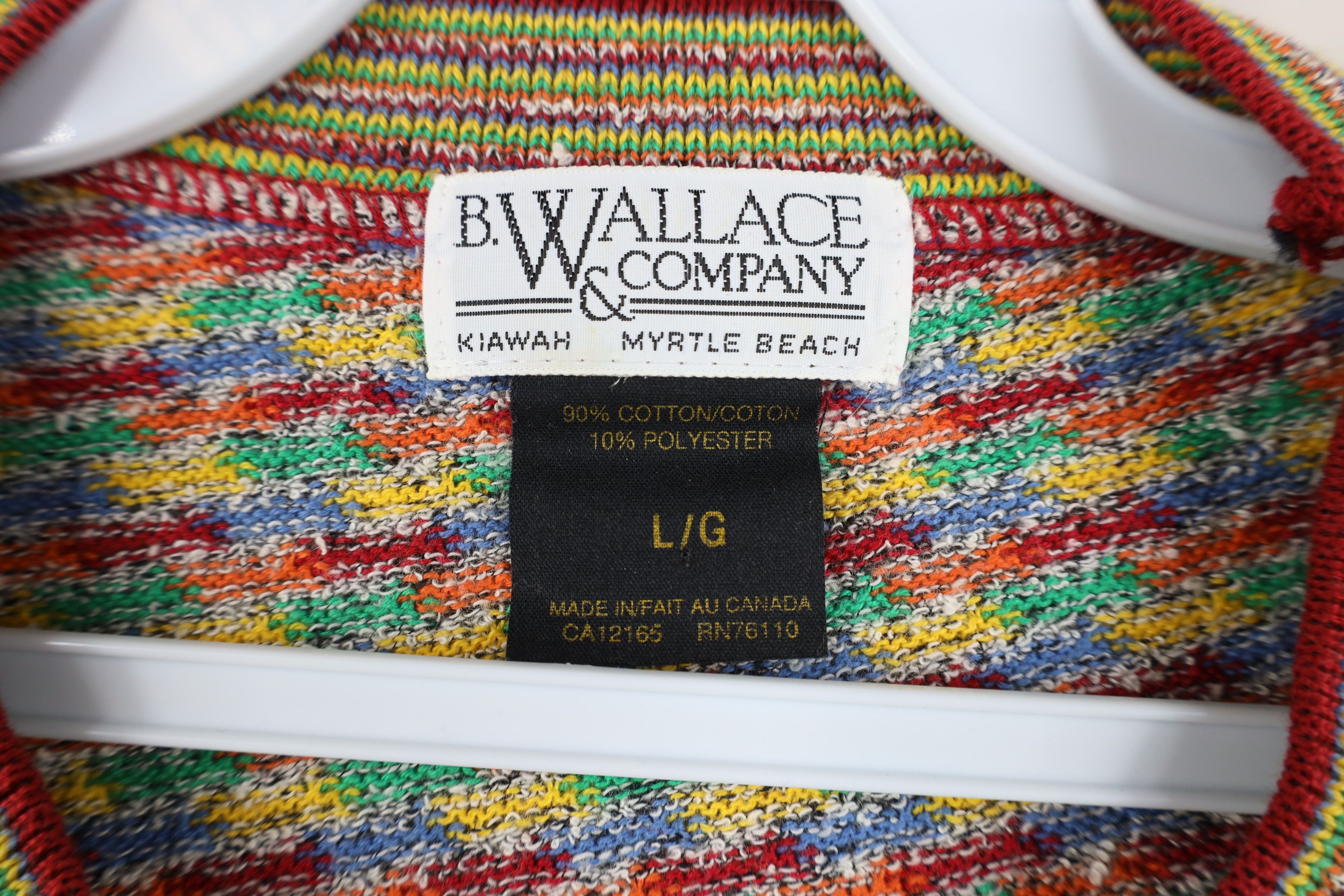 Vintage Vintage 90s Streetwear Rainbow Striped Knit Crewneck Sweater Size US L / EU 52-54 / 3 - 4 Thumbnail