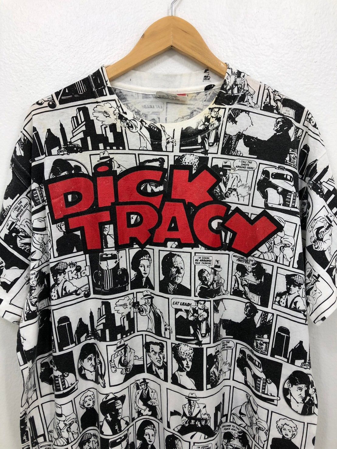 Vintage Vintage 1990's Disney Dick Tracy Comic Strip shirt Overprint Size US XL / EU 56 / 4 - 1 Thumbnail