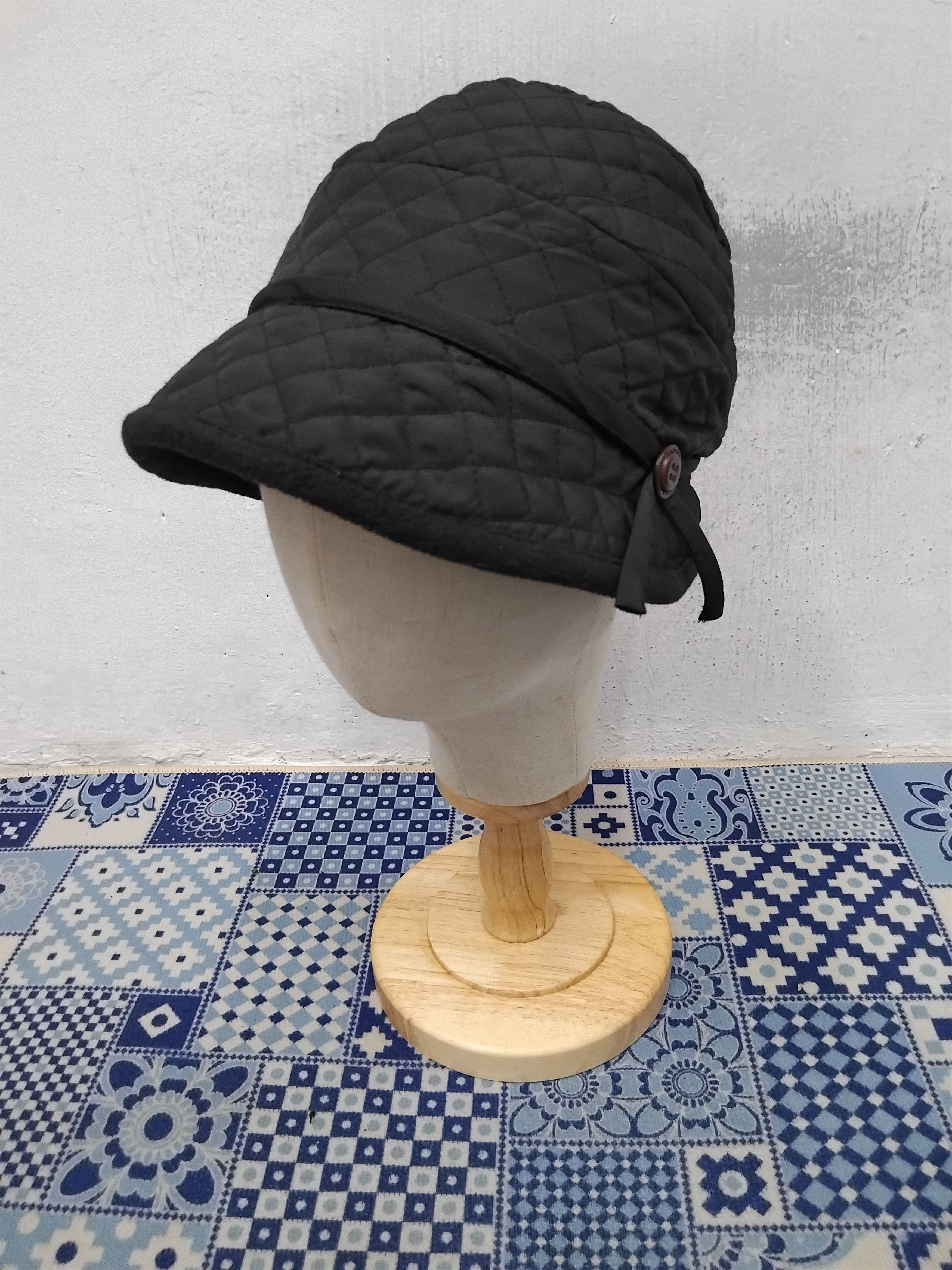 Japanese Brand Black Ribbon black colour puffer hat Size ONE SIZE - 4 Thumbnail