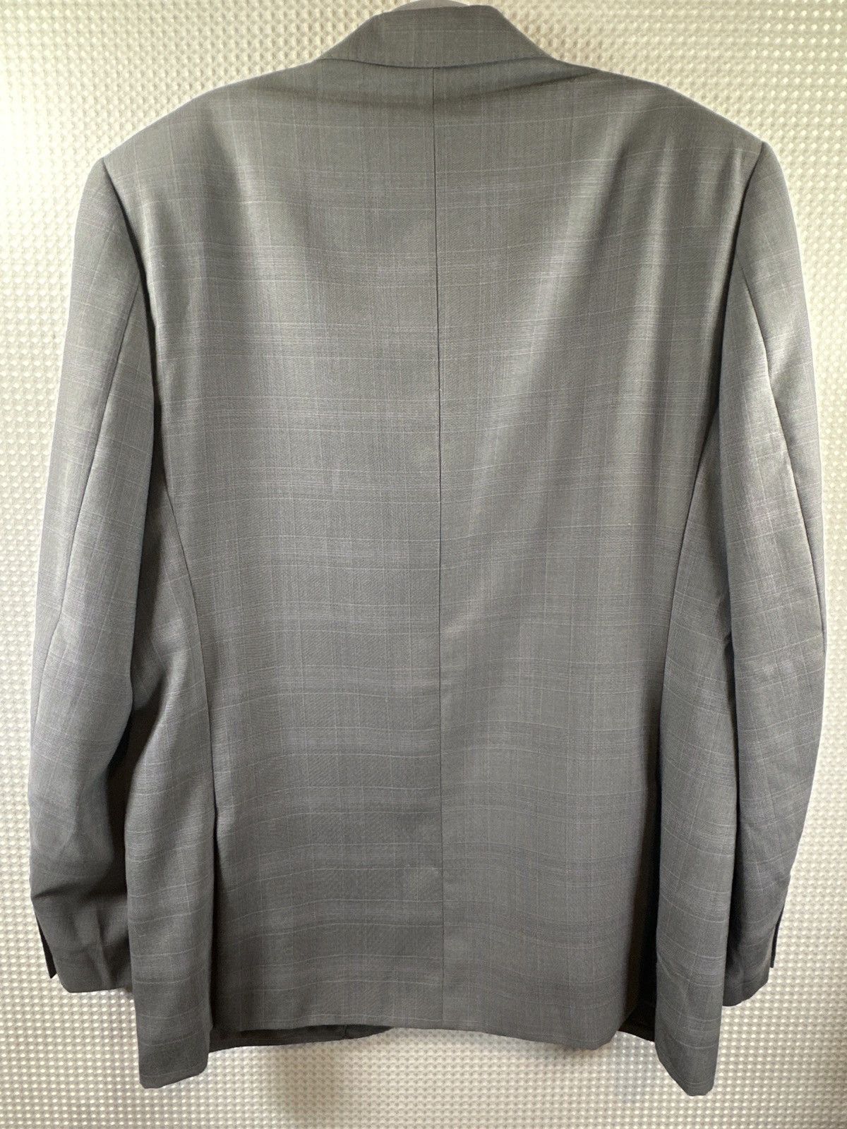 Giorgio Armani Giorgio Armani Le Collezioni Grey Plaid Wool Blazer Size 42R - 3 Thumbnail