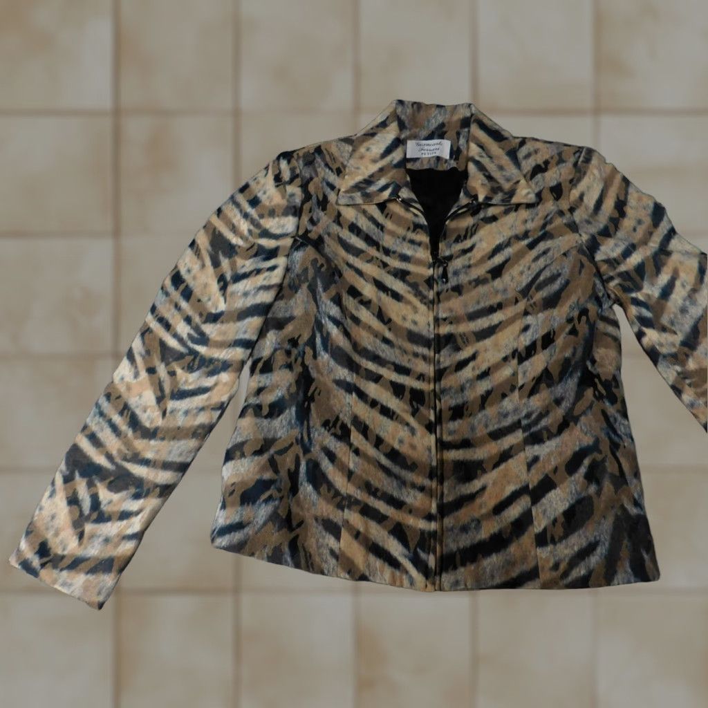 Ferrari Giancarlo Ferrari Womens Jacket Full Zip Regular Size 6 Multicolor Cotton Embroidered Solid Long Sleeve Mid-Length Jacket Women Fall Spring Size M / US 6-8 / IT 42-44 - 1 Thumbnail