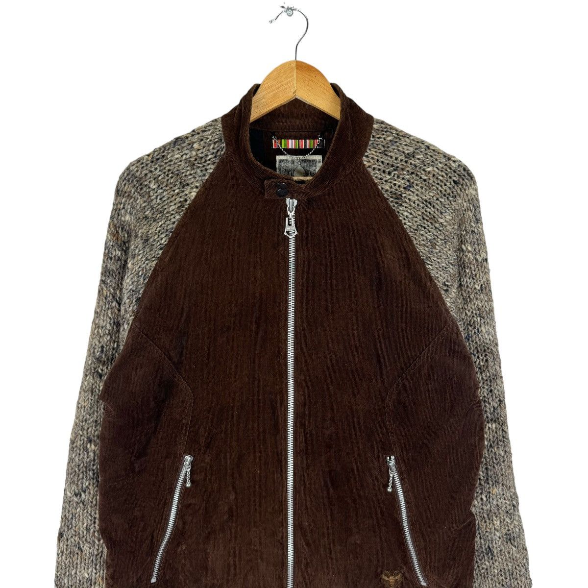 Japanese Brand 🌟BALANCE WEAR DESIGN KNITWEAR BIKERS JACKET Size US L / EU 52-54 / 3 - 5 Thumbnail
